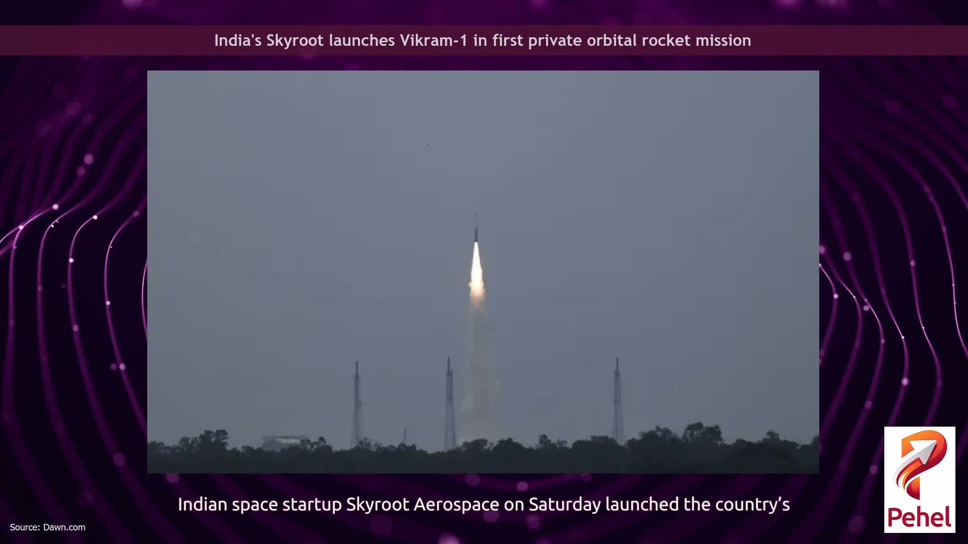 India's Skyroot launches Vikram-1 in first private orbital rocket mission