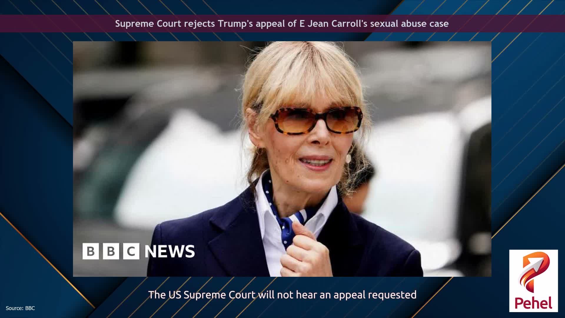 Supreme Court rejects Trump's appeal of E Jean Carroll's sexual abuse case