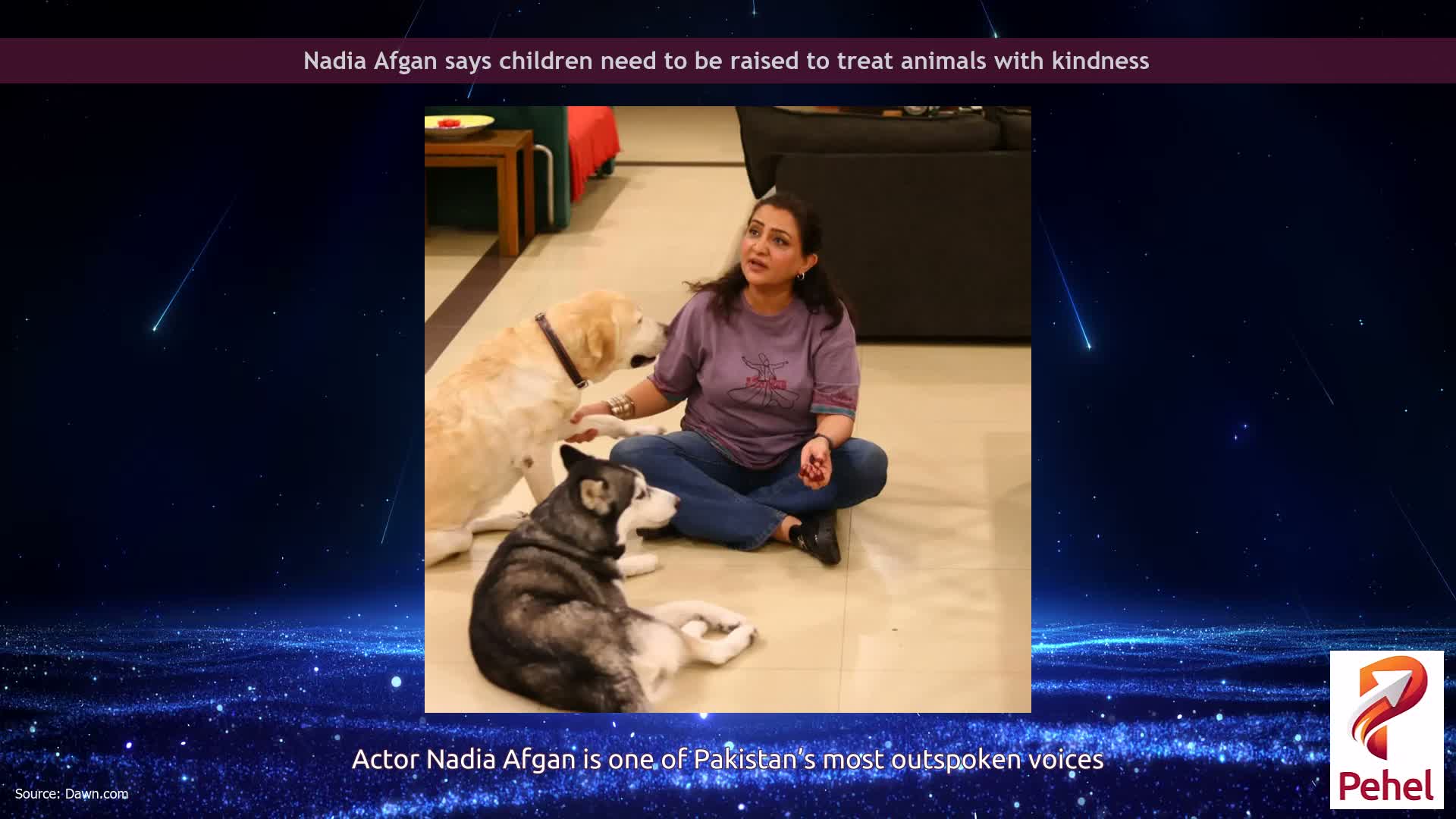 Nadia Afgan says children need to be raised to treat animals with kindness