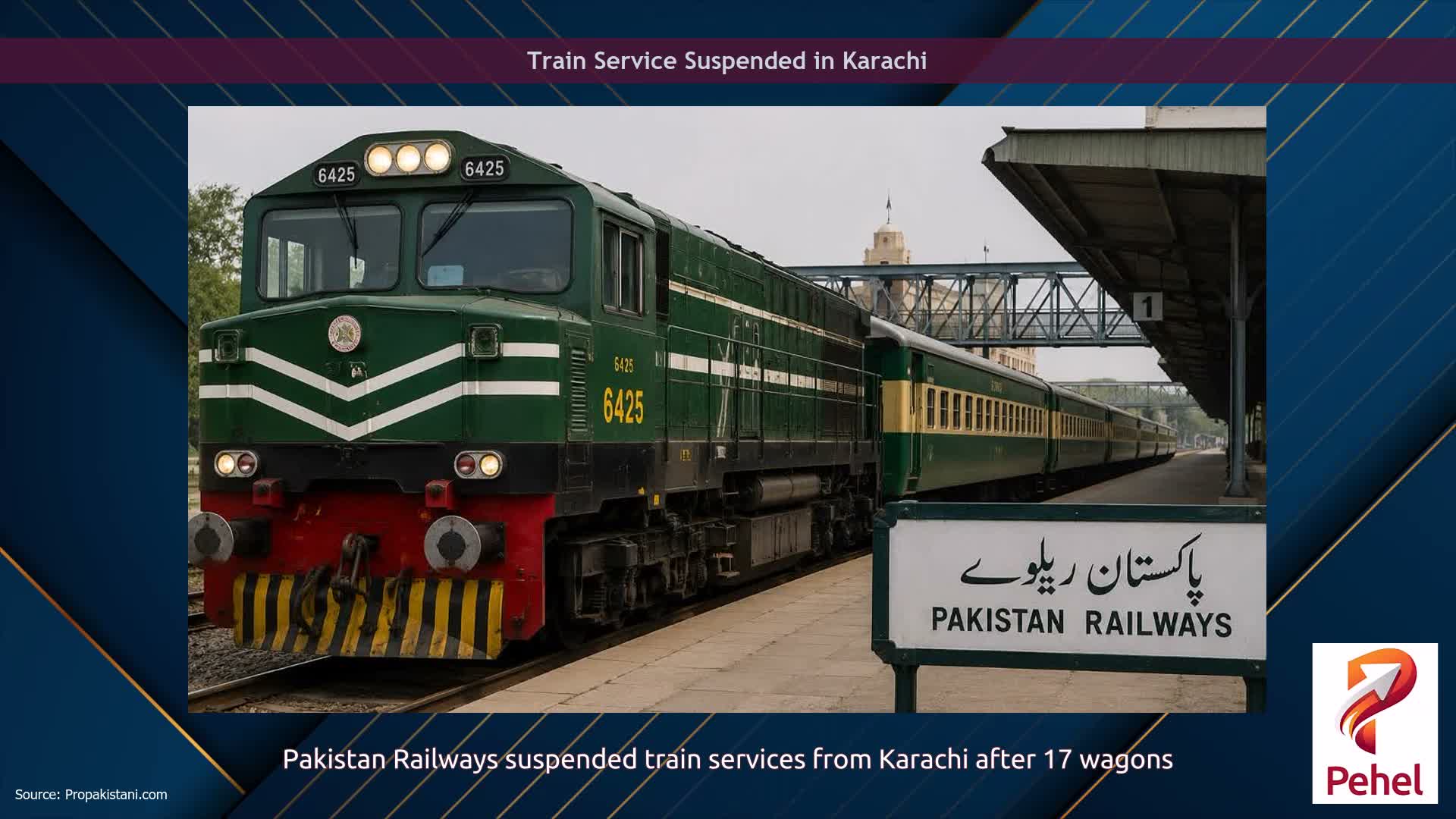 Train Service Suspended in Karachi