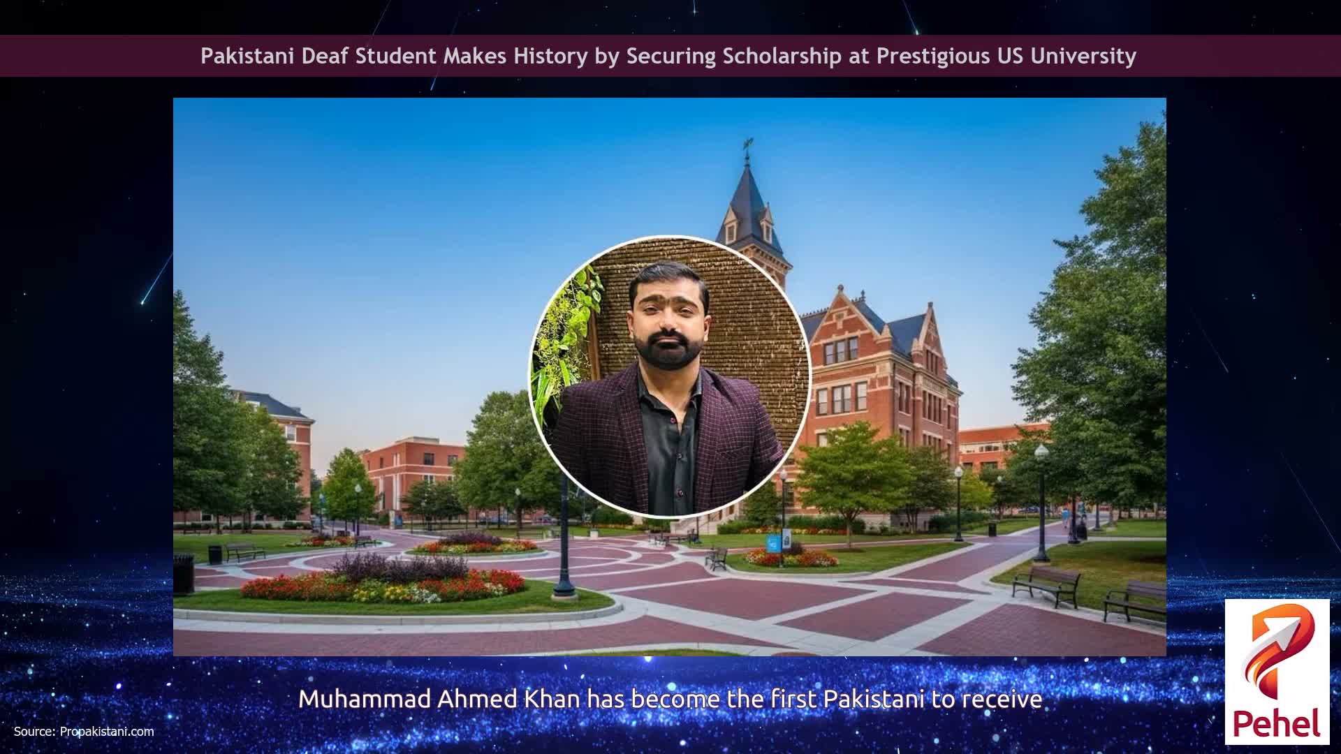 Pakistani Deaf Student Makes History by Securing Scholarship at Prestigious US University