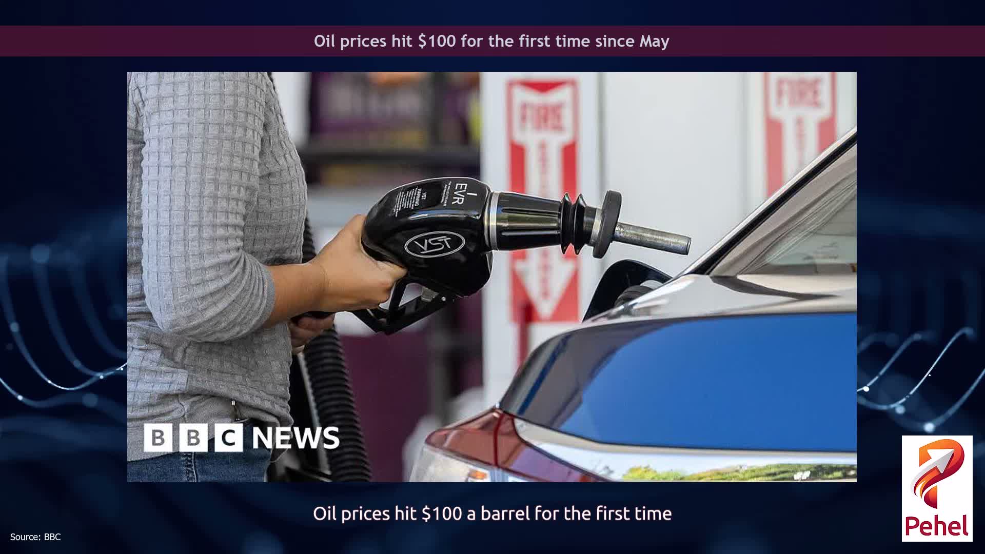 Oil prices hit $100 for the first time since May
