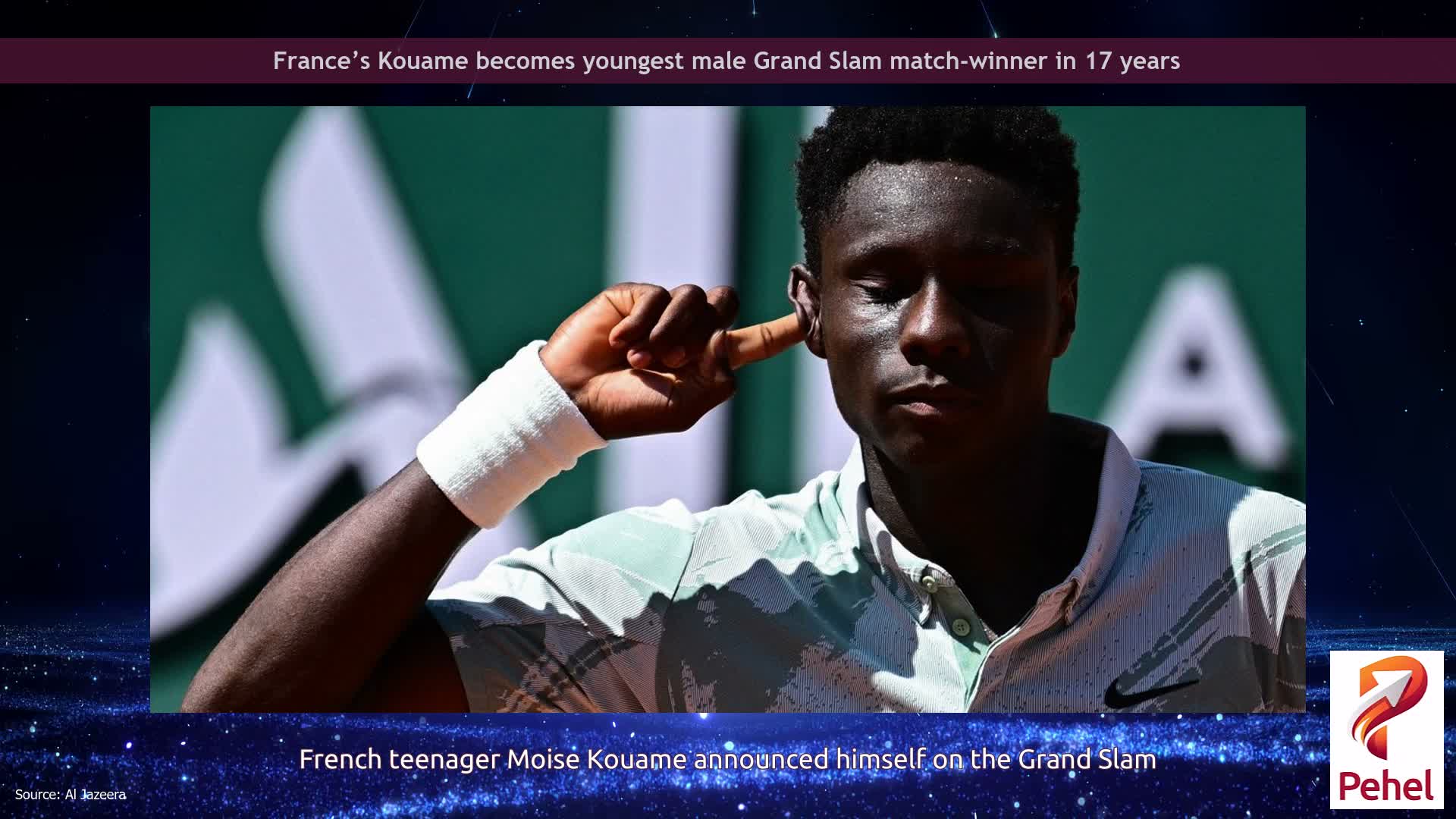 France’s Kouame becomes youngest male Grand Slam match-winner in 17 years
