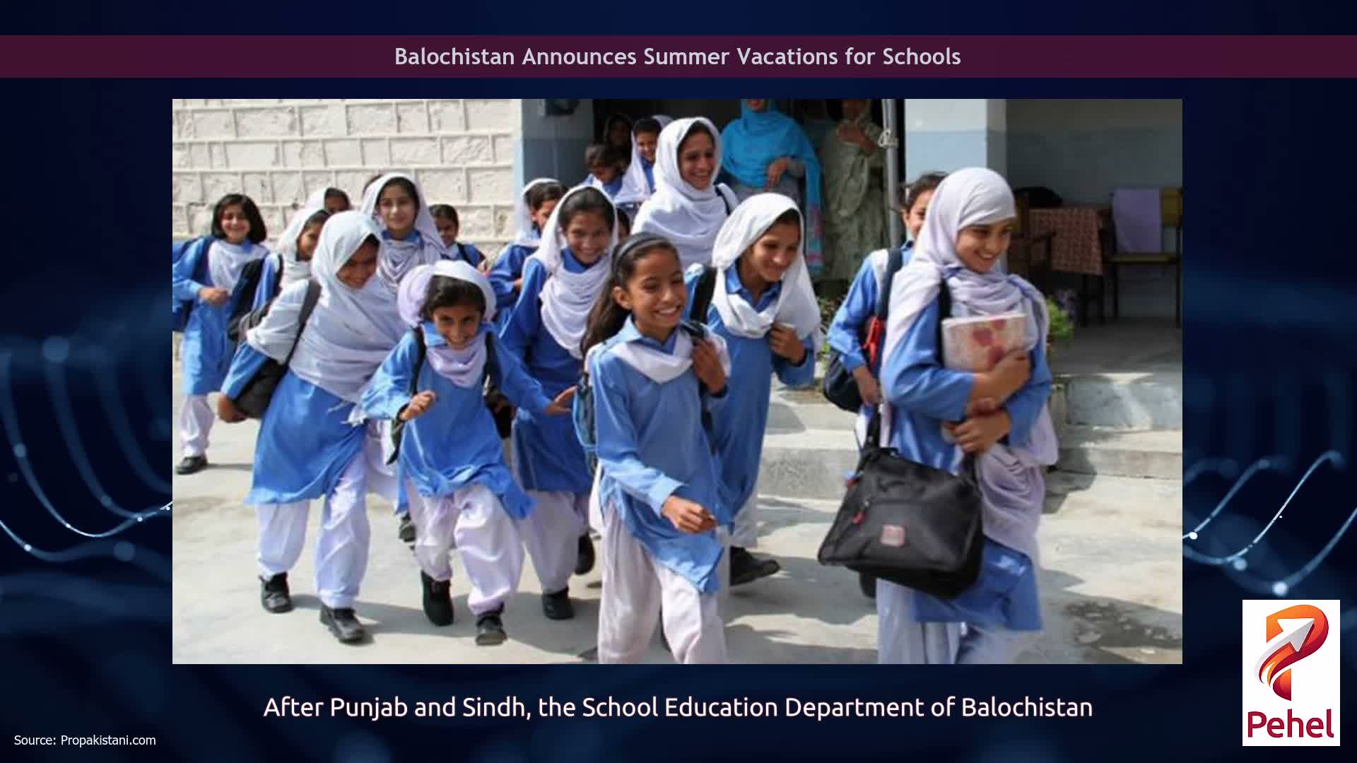 Balochistan Announces Summer Vacations for Schools
