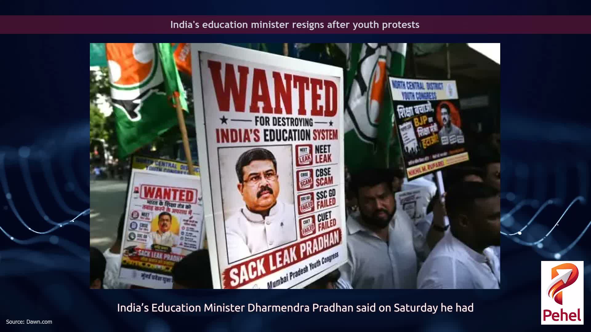 India's education minister resigns after youth protests