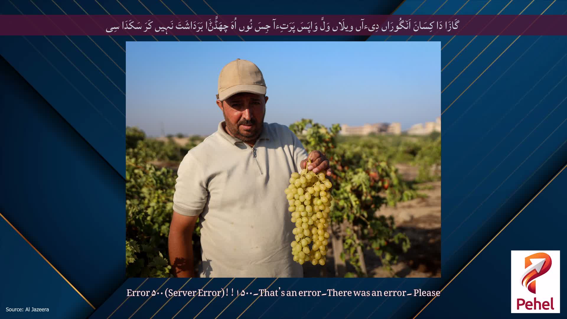 گَازَا دَا کِسَانَ اَن٘گُورَاں دِیءآں ویلَاں وَلَّ وَاپَسَ پَرَتِءآ جِسَ نُوں اُہَ چھَڈَّݨَا بَرَدَاشَتَ نَہِیں کَرَ سَکَدَا سِی