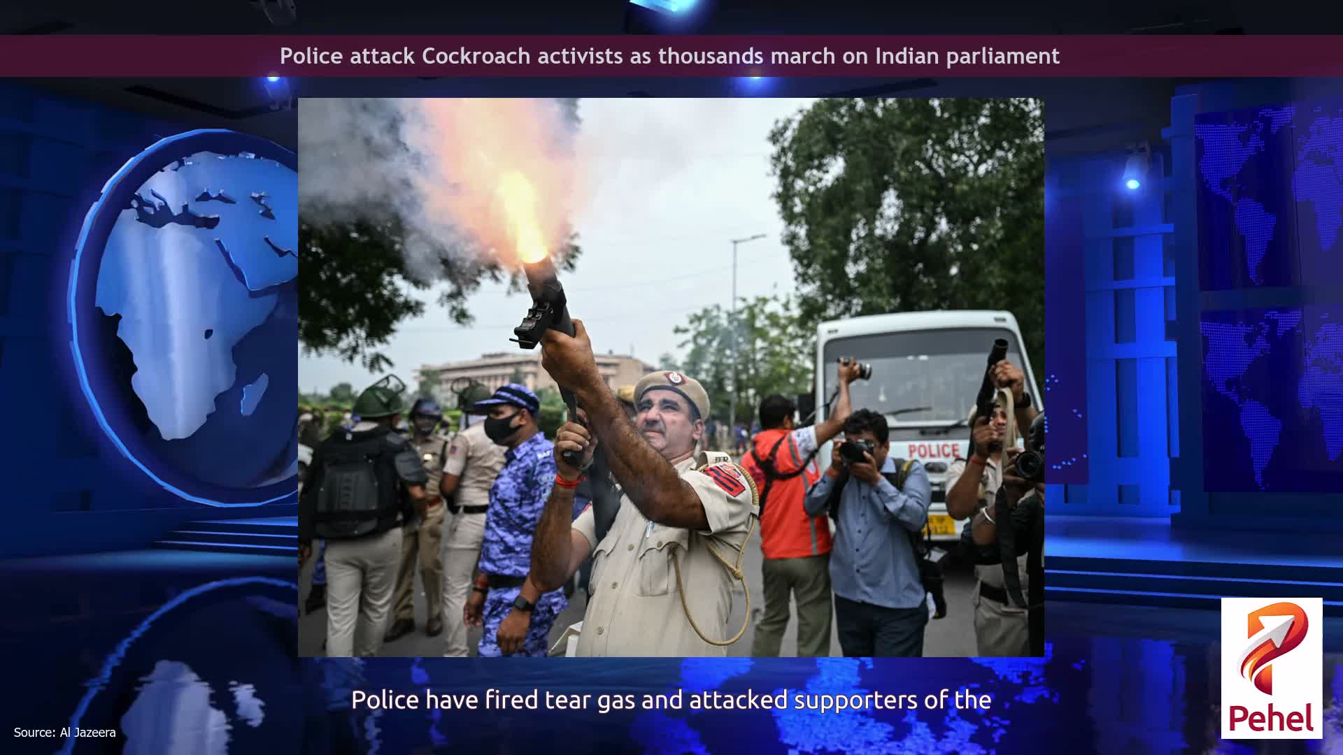 Police attack Cockroach activists as thousands march on Indian parliament