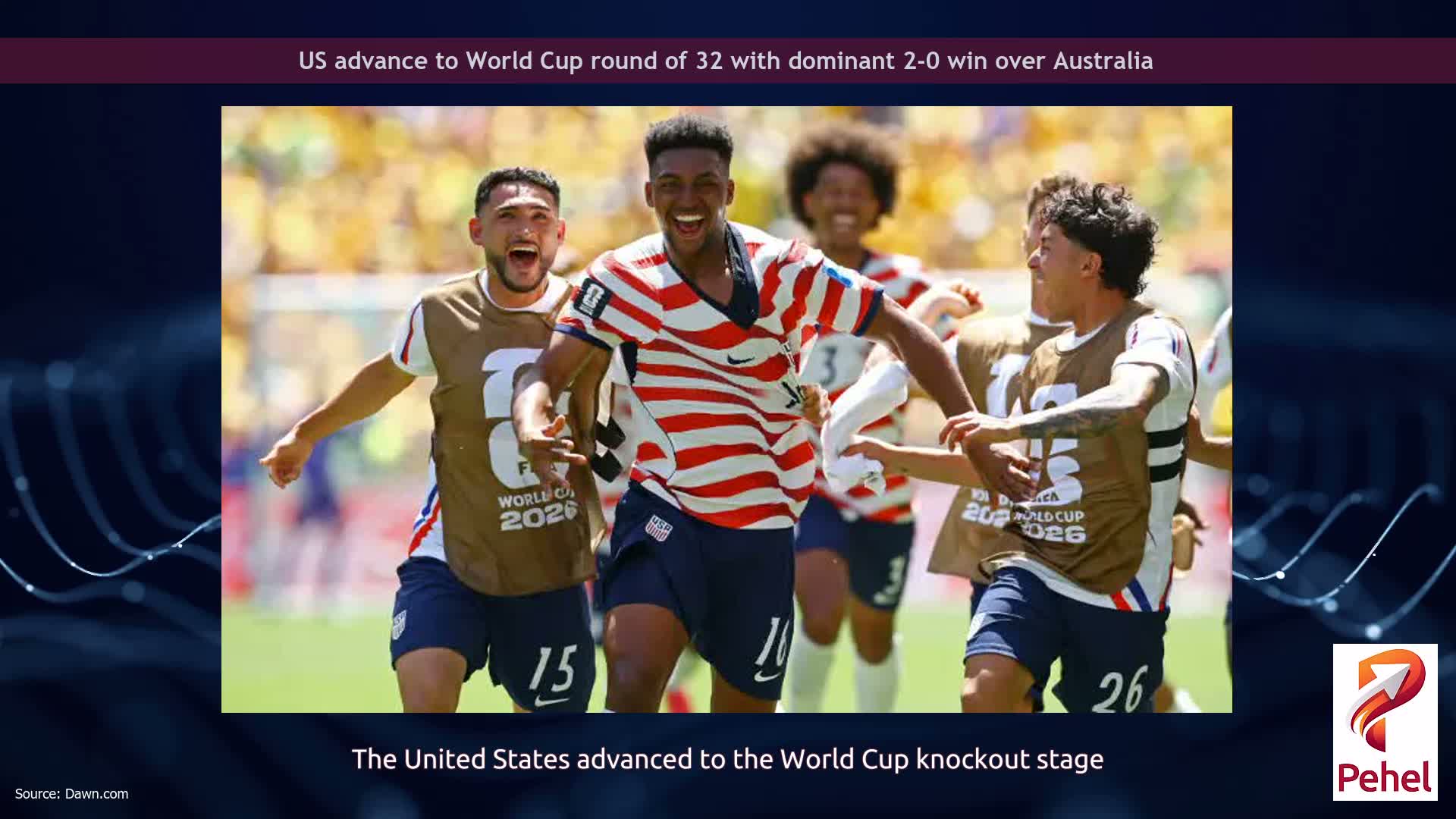 US advance to World Cup round of 32 with dominant 2-0 win over Australia