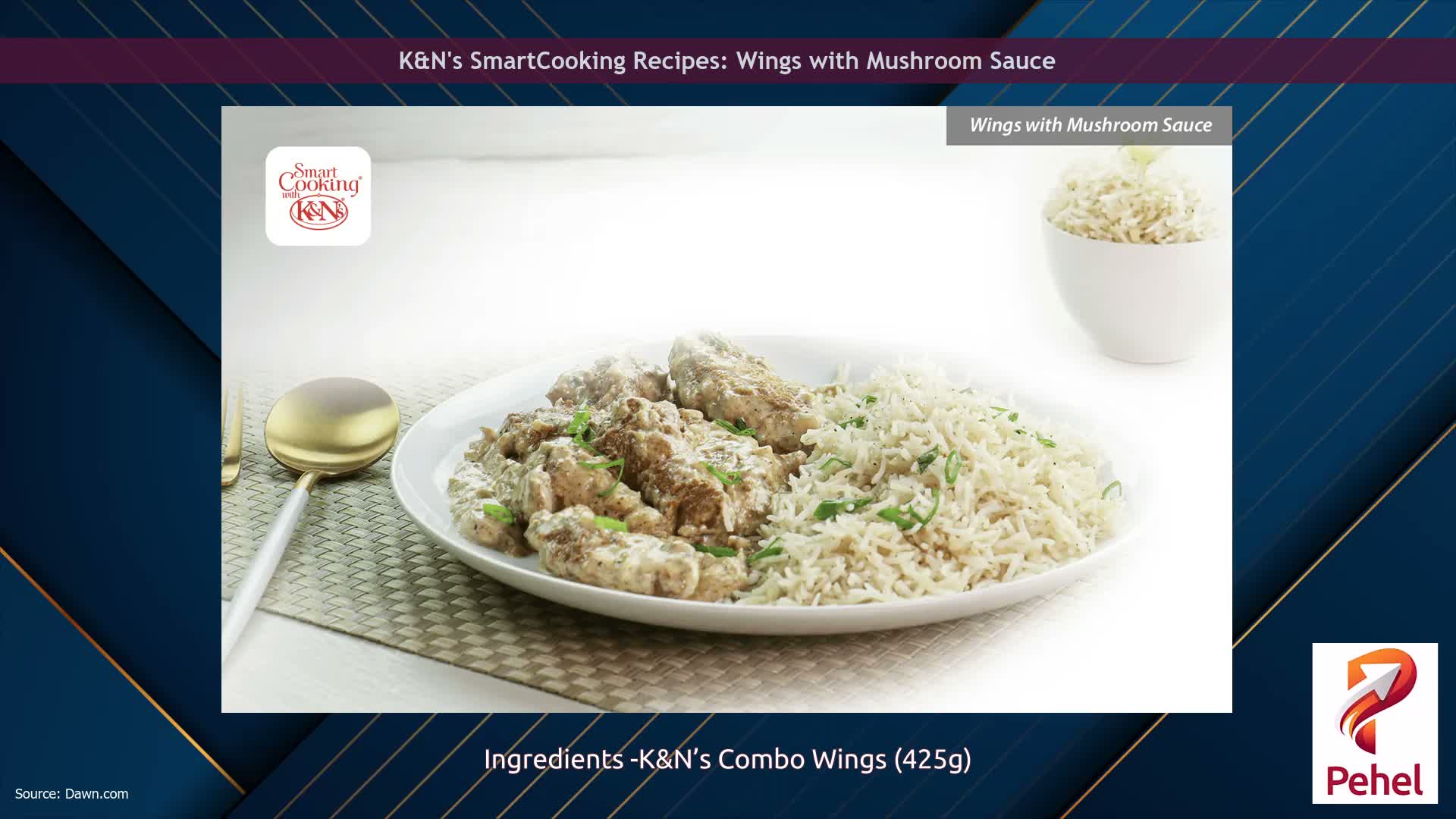 K&N's SmartCooking Recipes: Wings with Mushroom Sauce