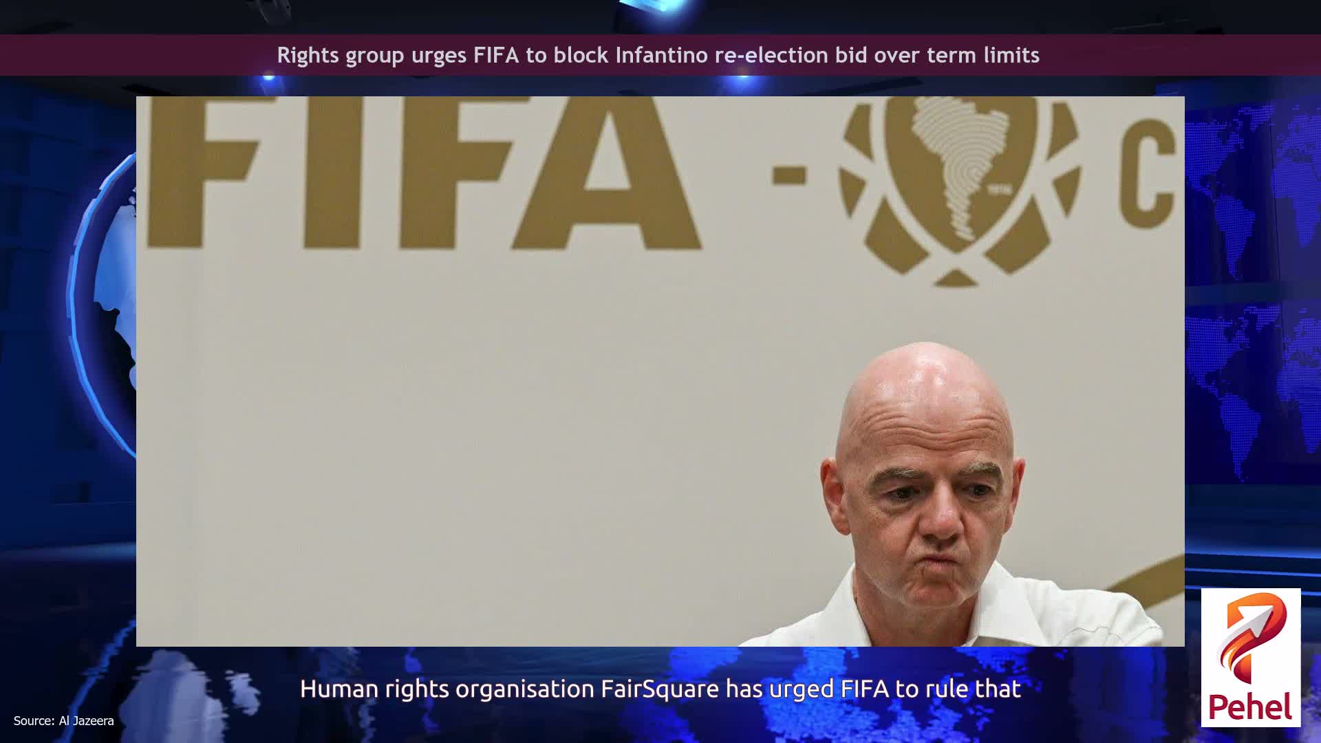 Rights group urges FIFA to block Infantino re-election bid over term limits