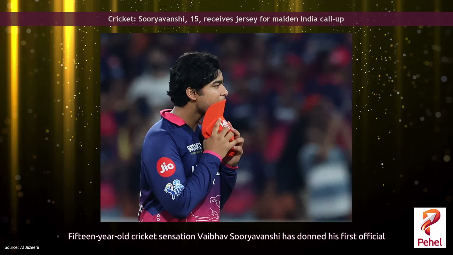 Cricket: Sooryavanshi, 15, receives jersey for maiden India call-up