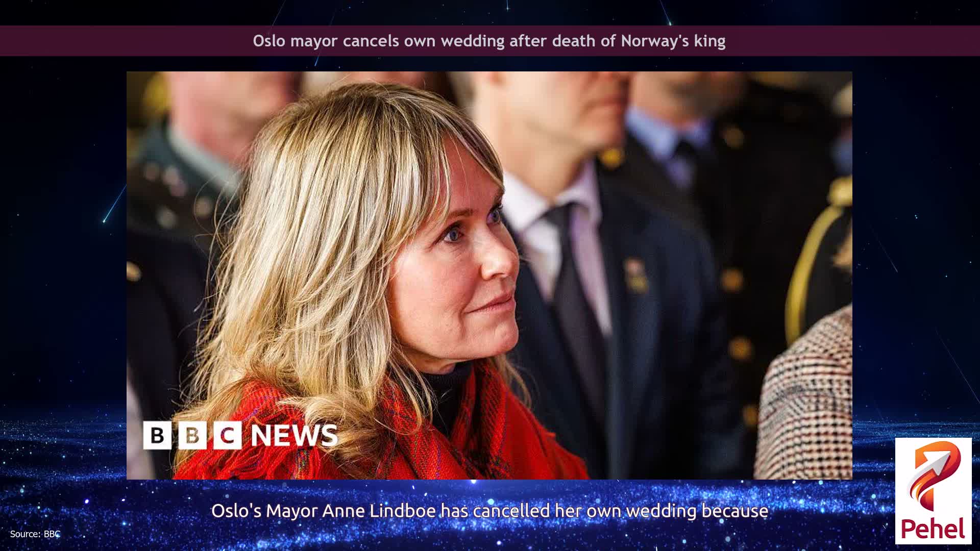 Oslo mayor cancels own wedding after death of Norway's king