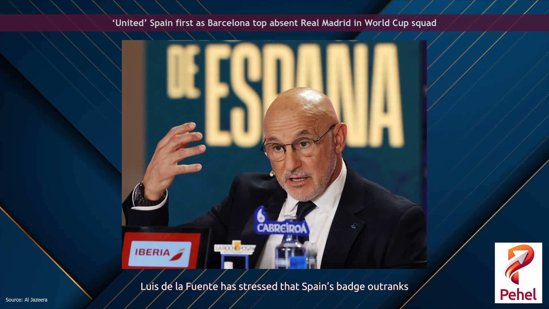 ‘United’ Spain first as Barcelona top absent Real Madrid in World Cup squad
