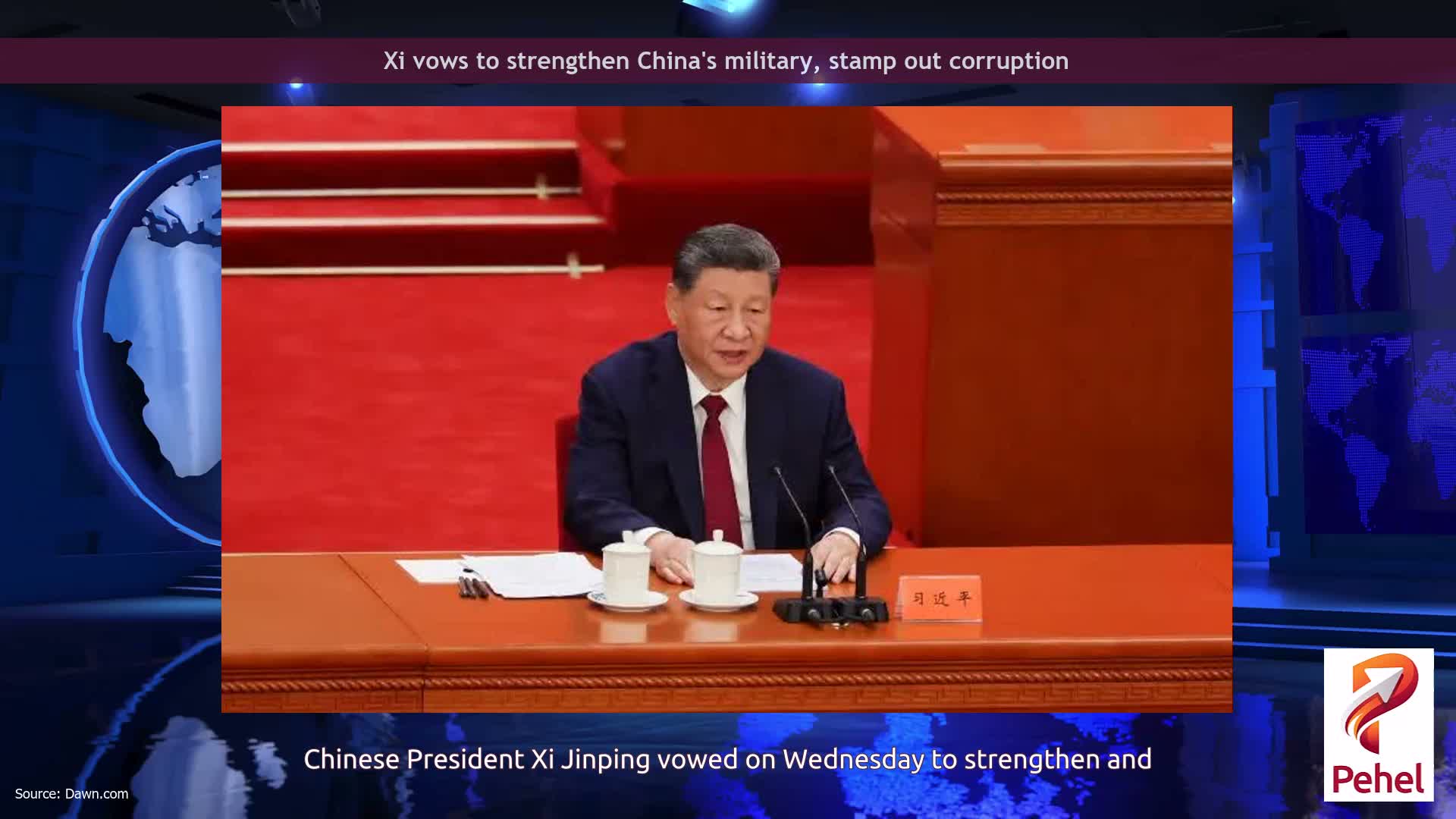 Xi vows to strengthen China's military, stamp out corruption