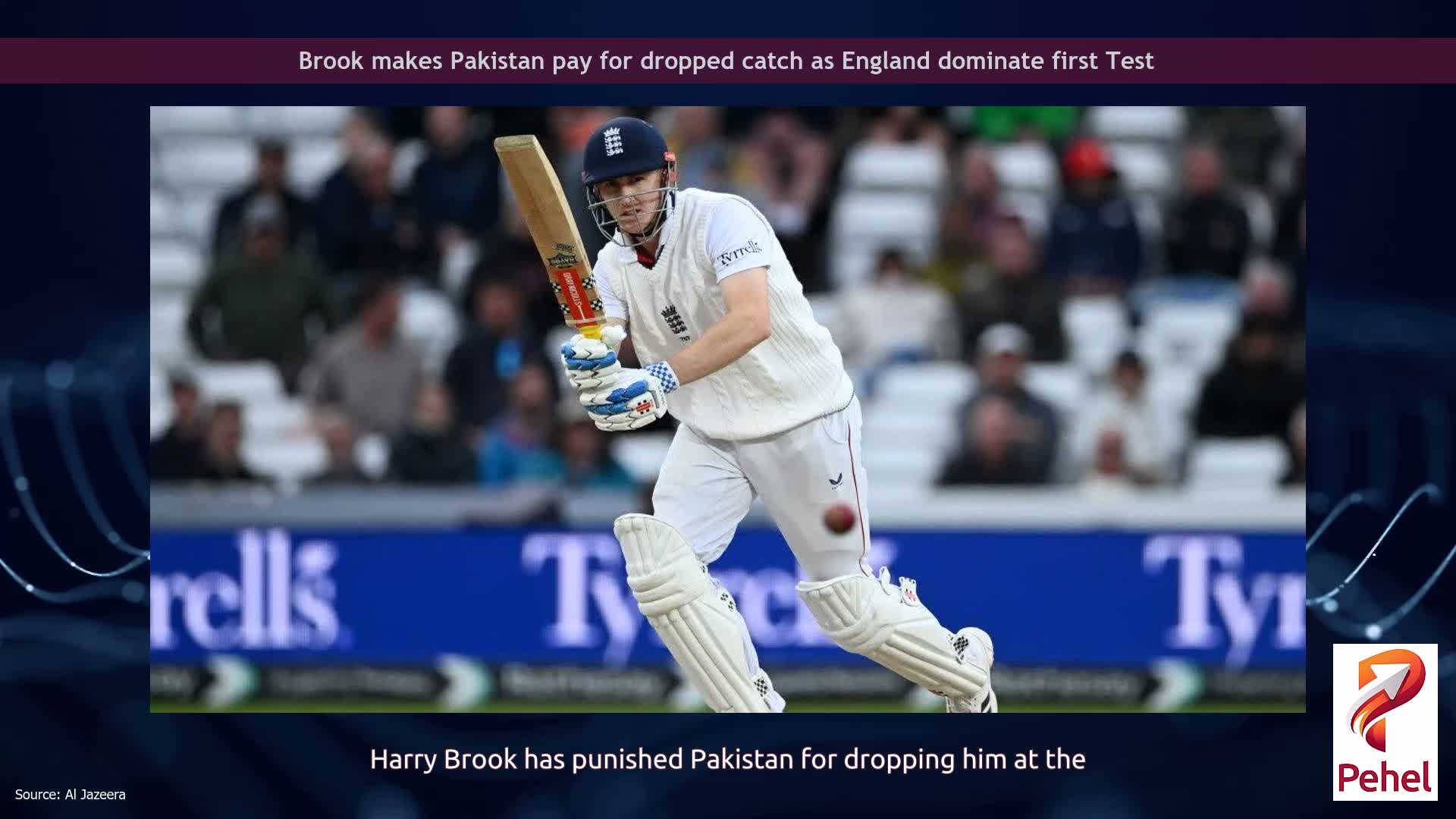 Brook makes Pakistan pay for dropped catch as England dominate first Test