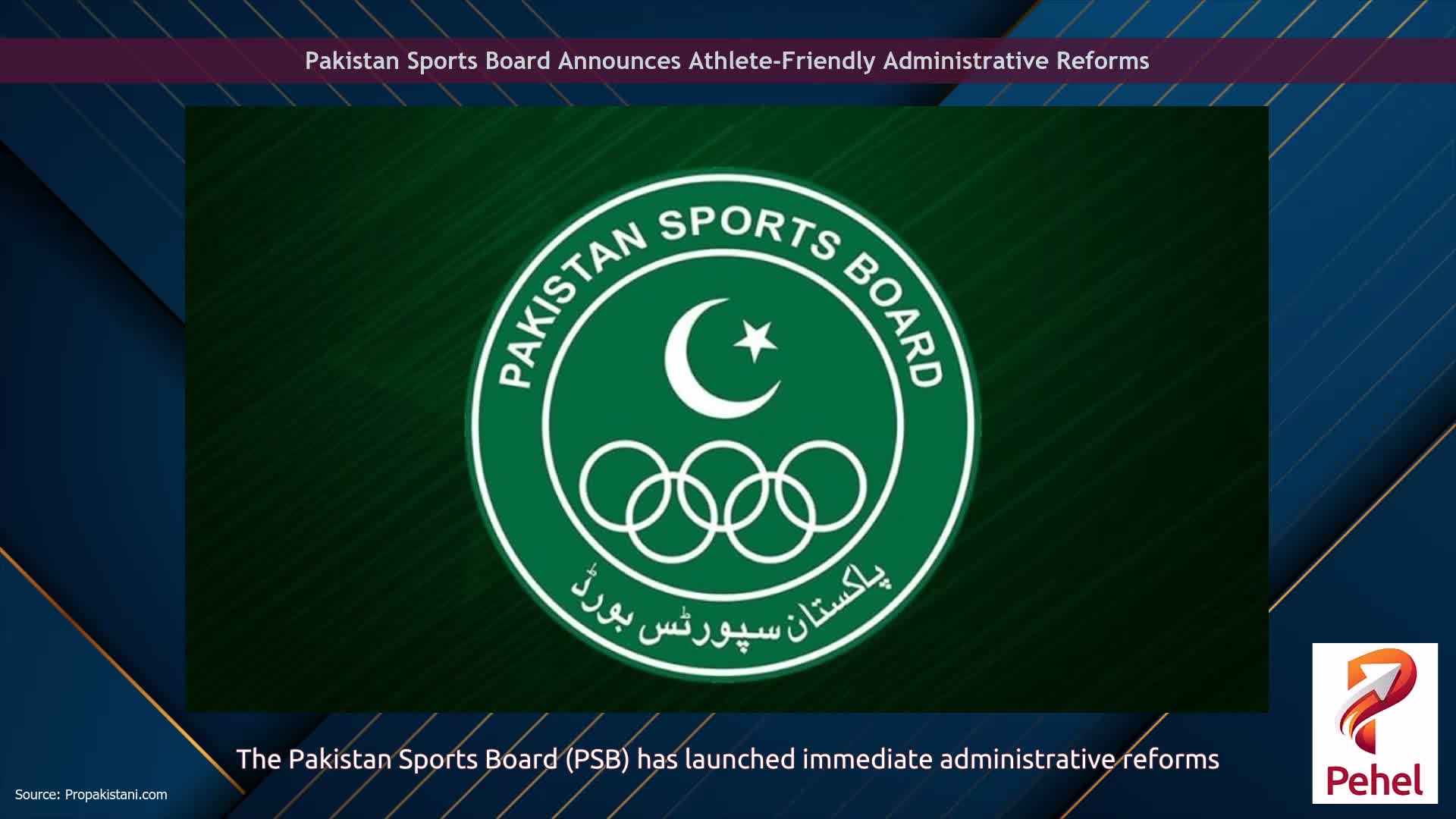 Pakistan Sports Board Announces Athlete-Friendly Administrative Reforms