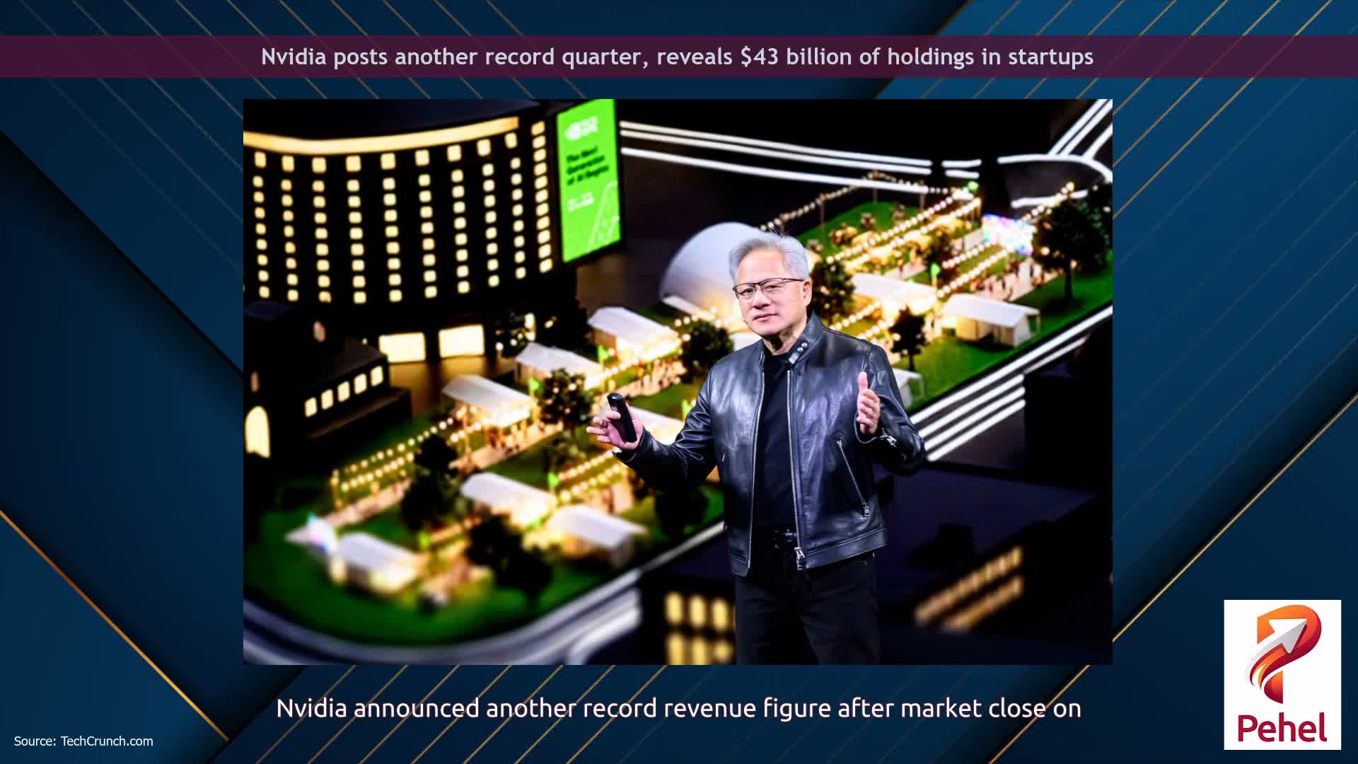 Nvidia posts another record quarter, reveals $43 billion of holdings in startups