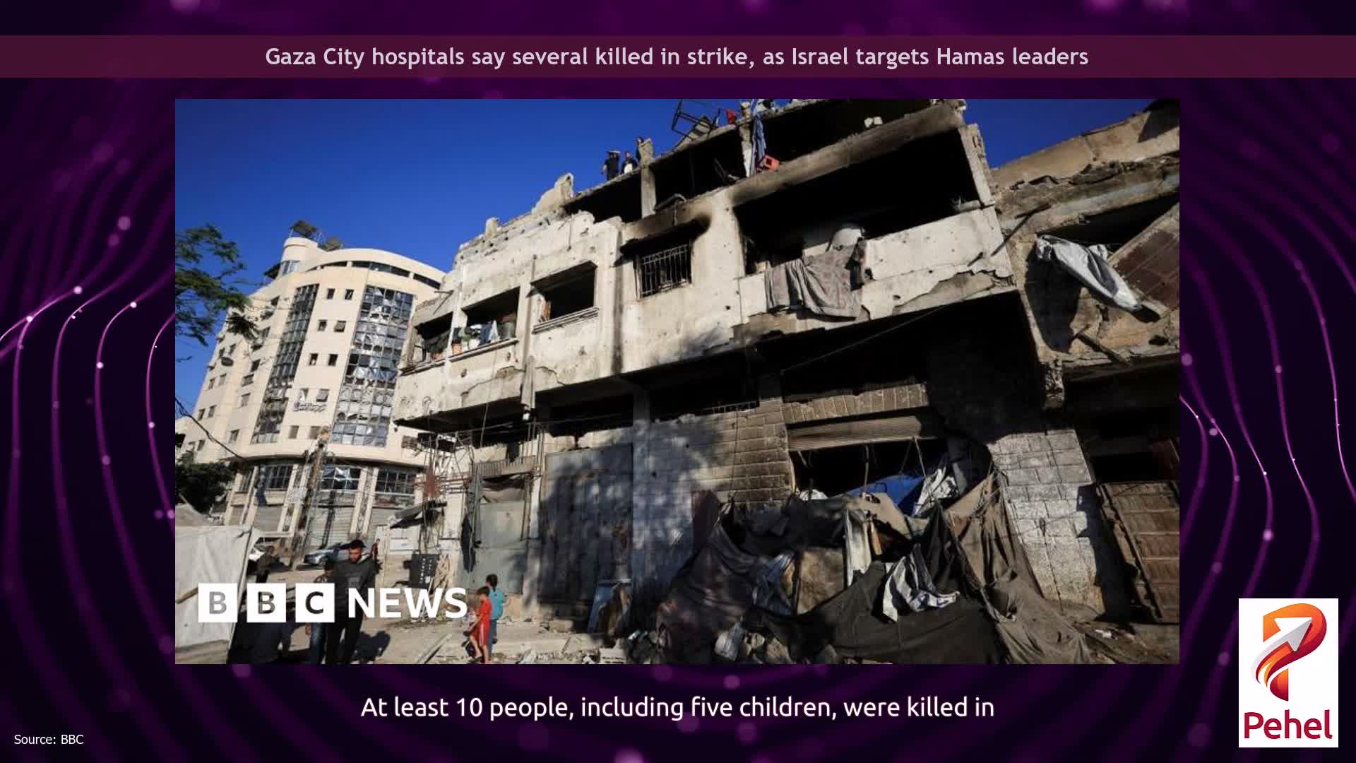 Gaza City hospitals say several killed in strike, as Israel targets Hamas leaders