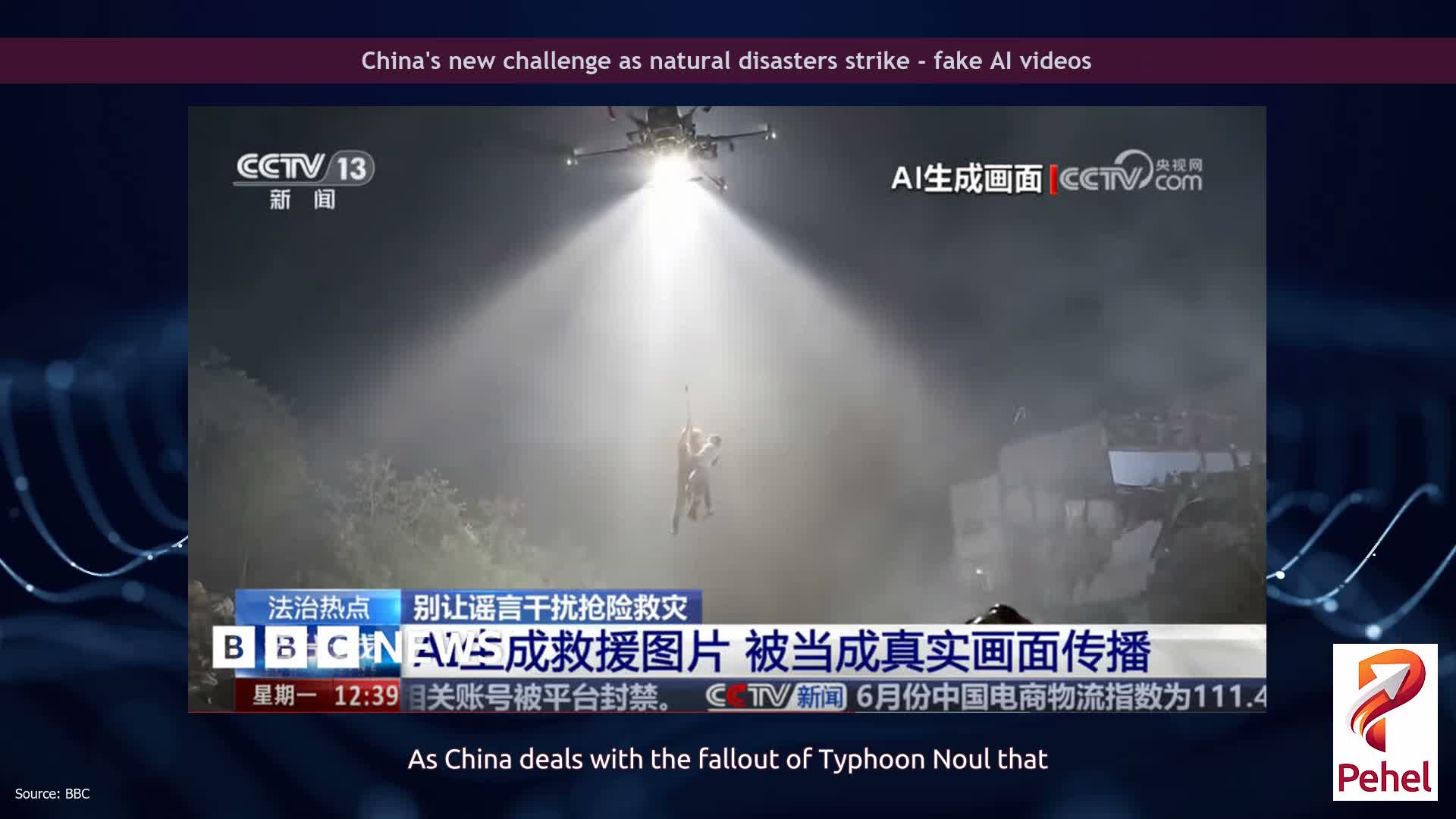 China's new challenge as natural disasters strike - fake AI videos