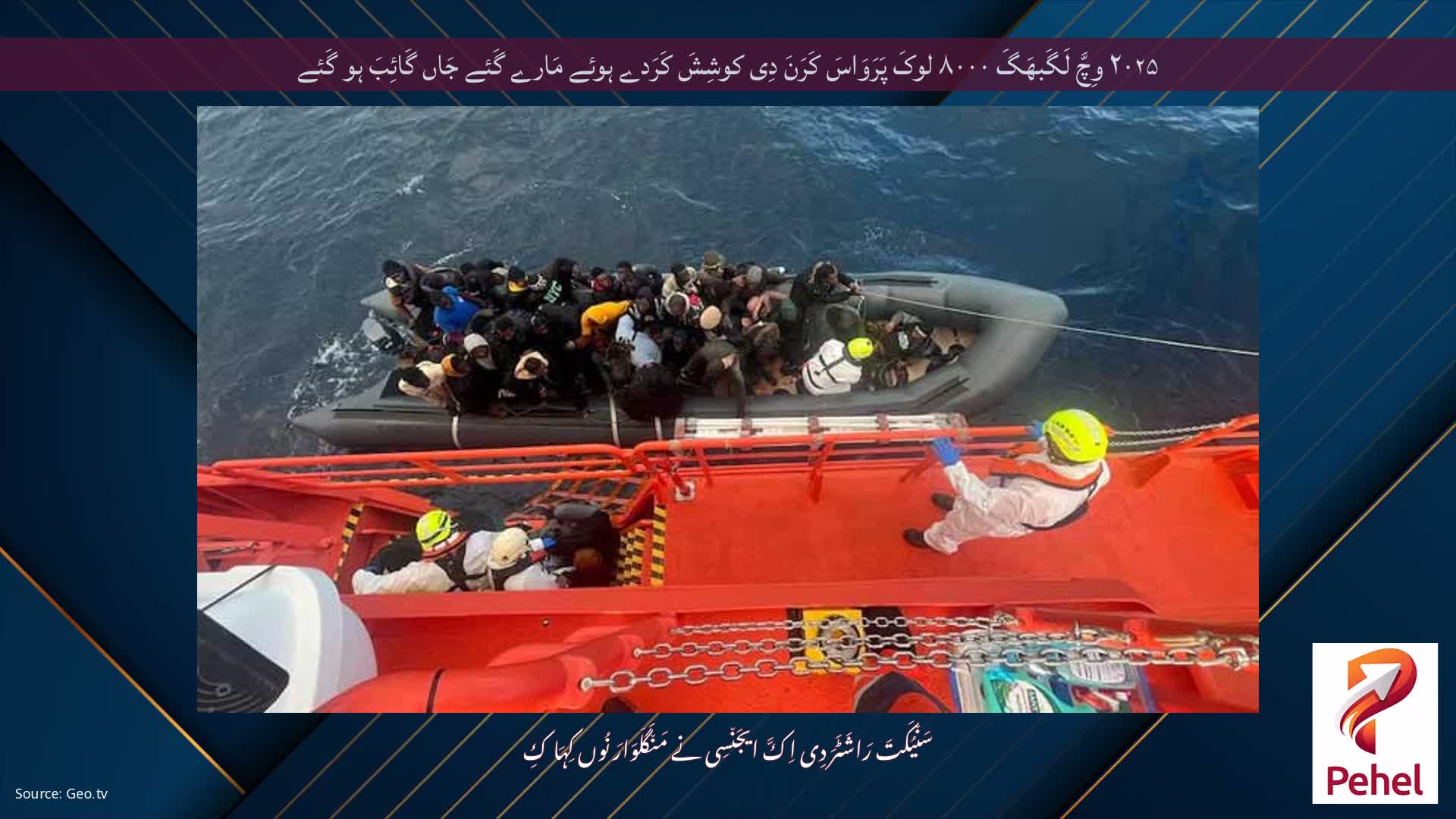 ۲۰۲۵ وِچَّ لَگَبھَگَ ۸۰۰۰ لوکَ پَرَوَاسَ کَرَنَ دِی کوشِشَ کَرَدے ہوئے مَارے گَئے جَاں گَائِبَ ہو گَئے
