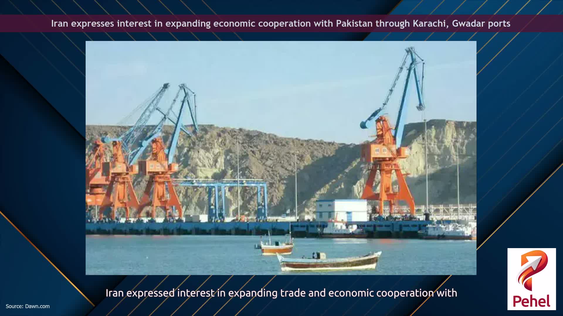 Iran expresses interest in expanding economic cooperation with Pakistan through Karachi, Gwadar ports
