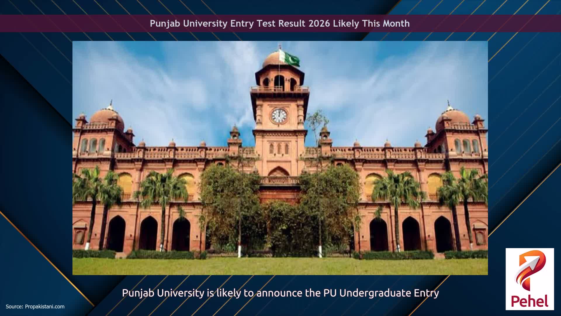 Punjab University Entry Test Result 2026 Likely This Month