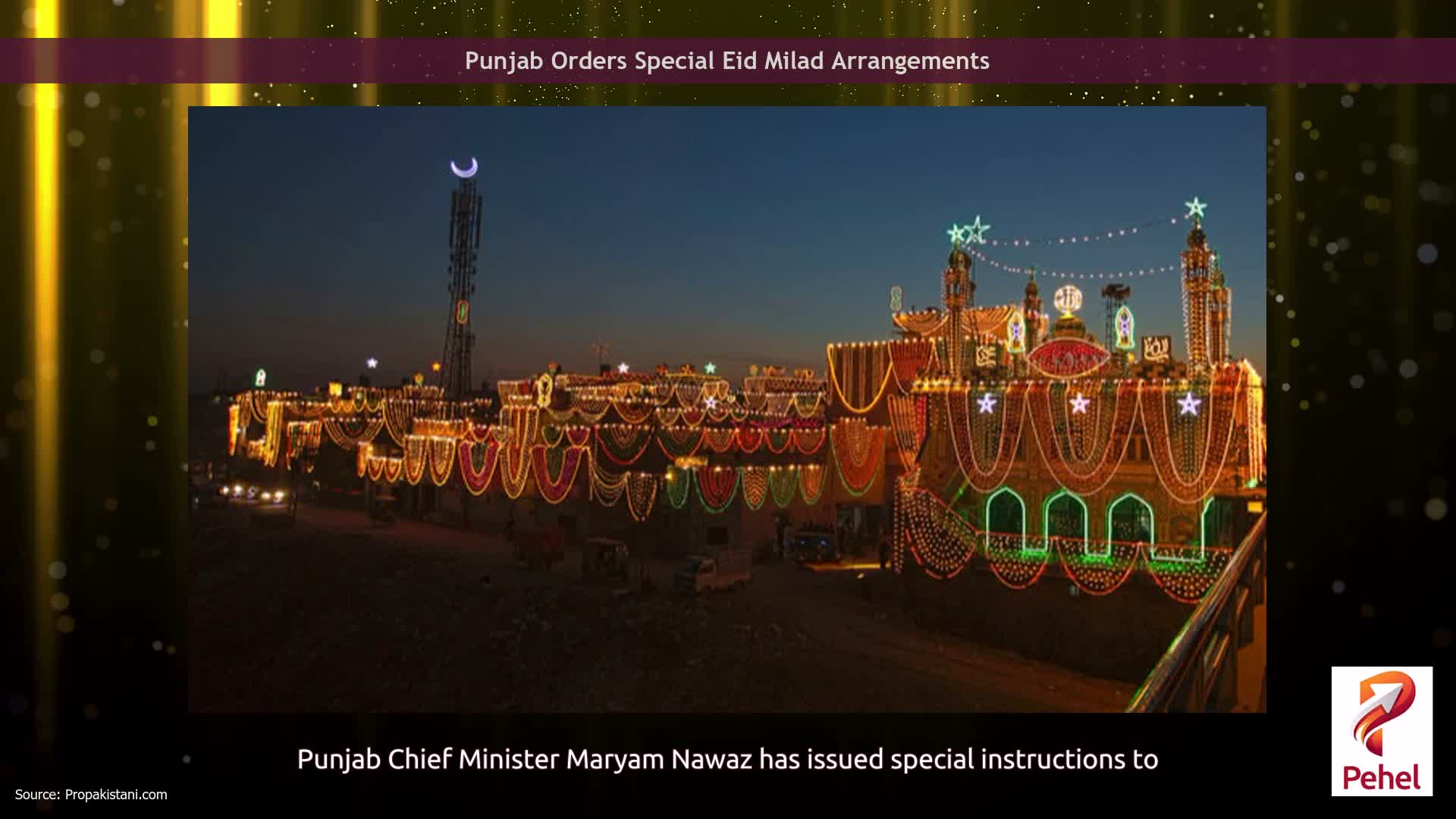 Punjab Orders Special Eid Milad Arrangements