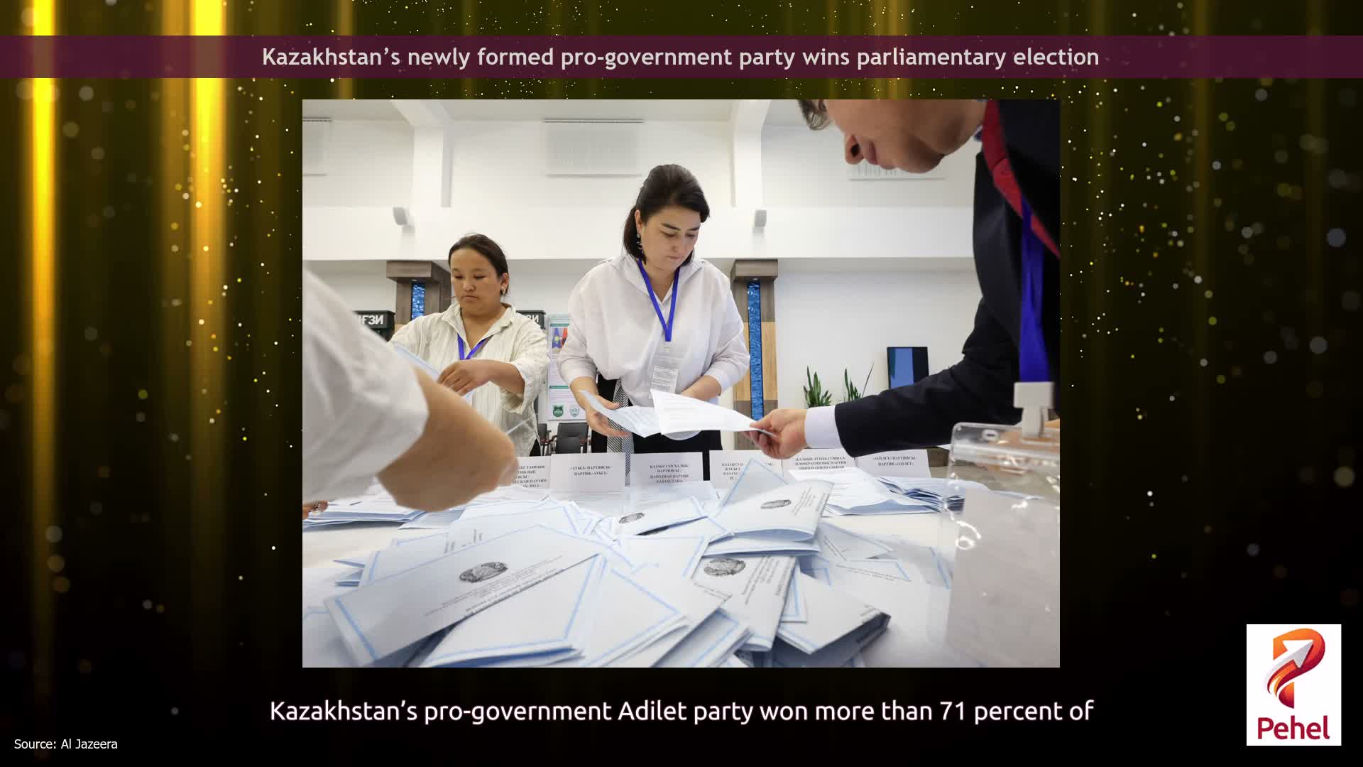 Kazakhstan’s newly formed pro-government party wins parliamentary election