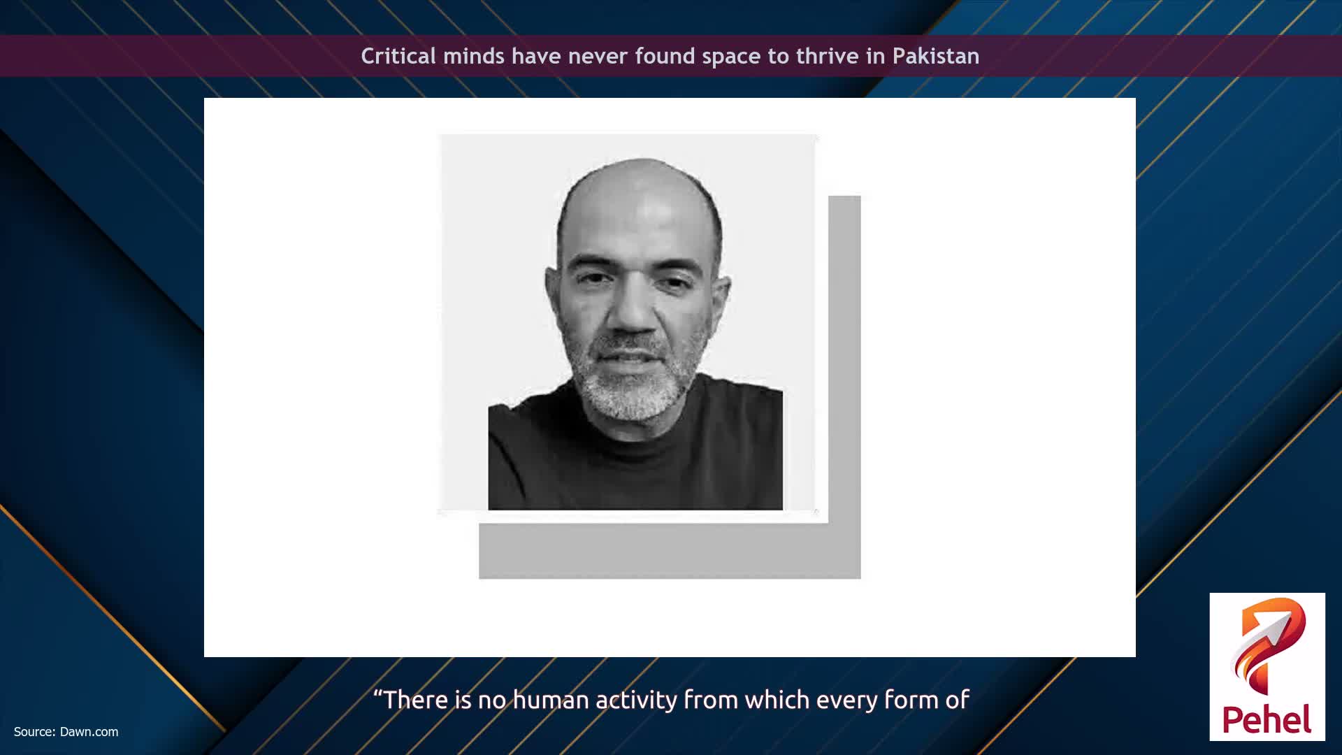 Critical minds have never found space to thrive in Pakistan