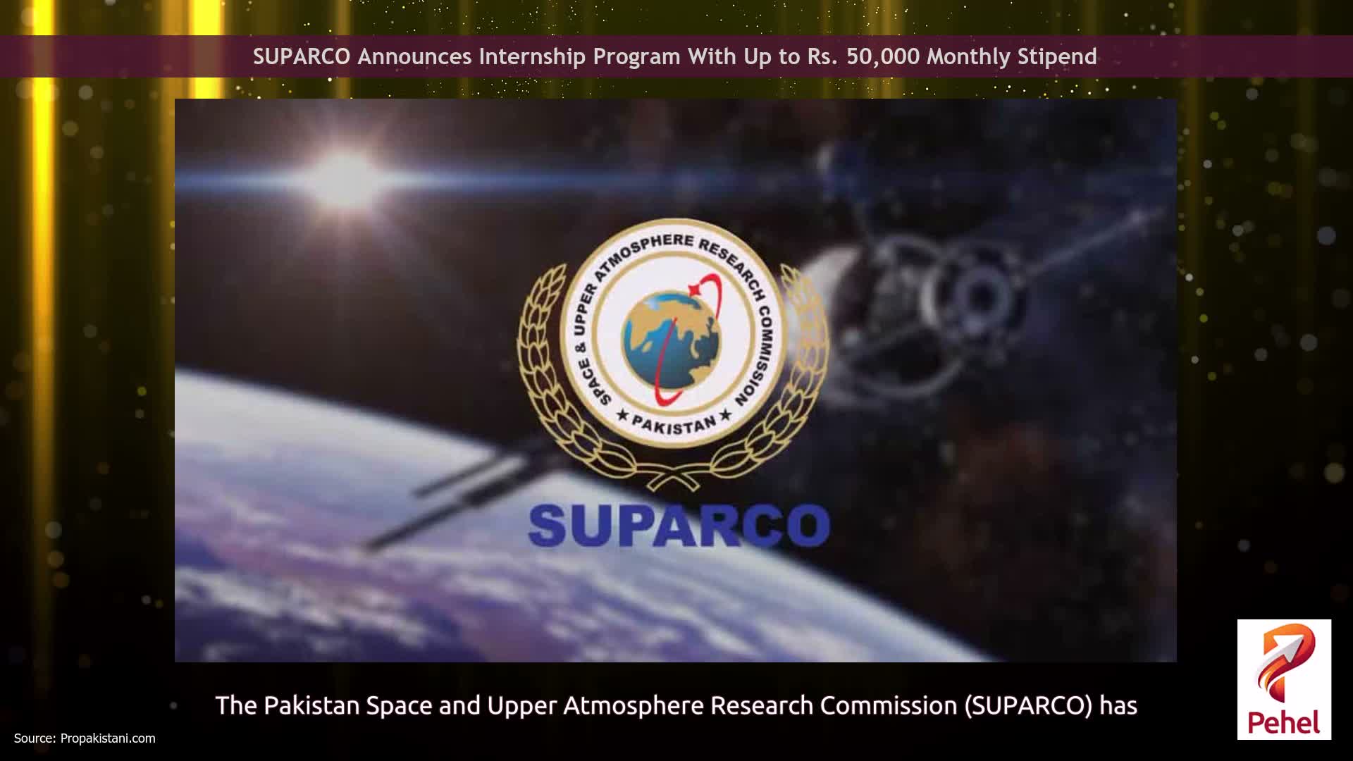SUPARCO Announces Internship Program With Up to Rs. 50,000 Monthly Stipend