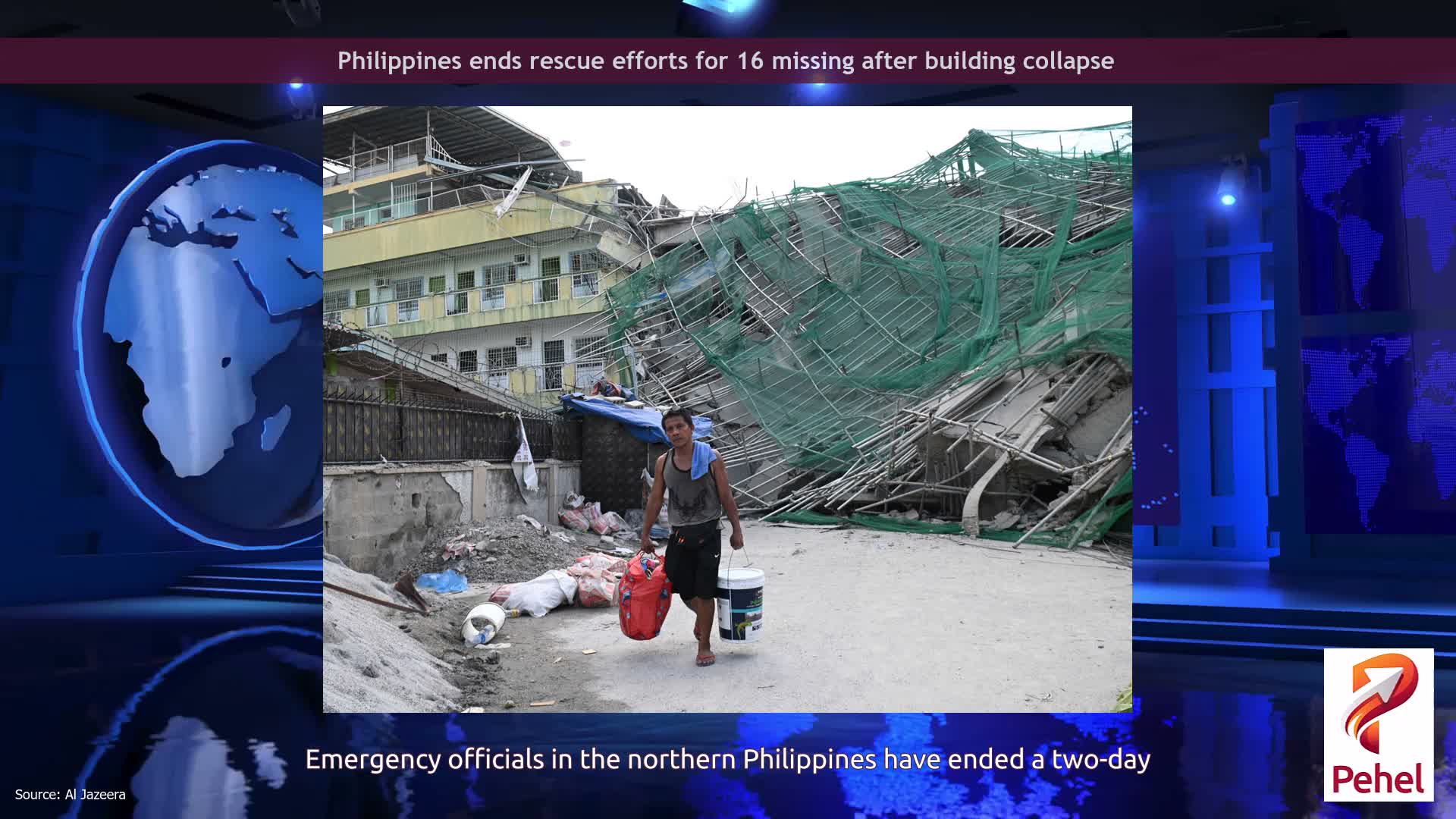 Philippines ends rescue efforts for 16 missing after building collapse
