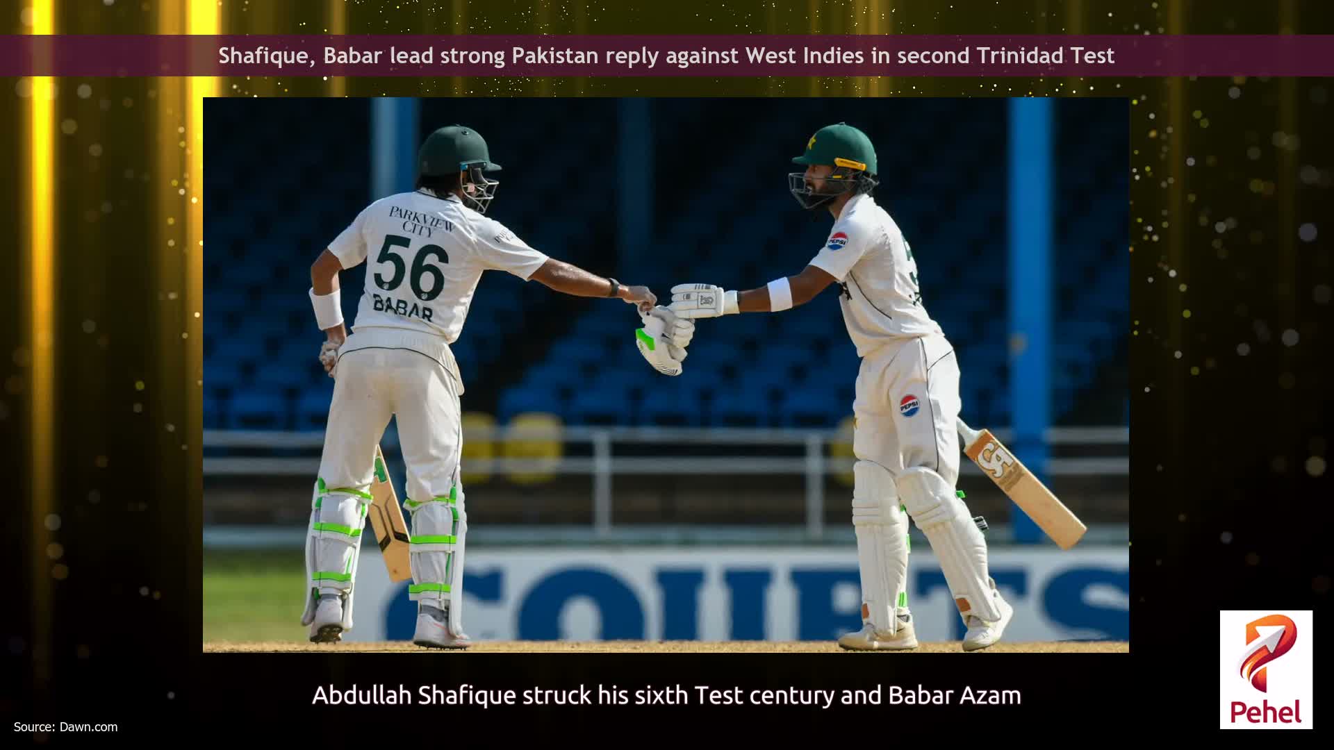 Shafique, Babar lead strong Pakistan reply against West Indies in second Trinidad Test