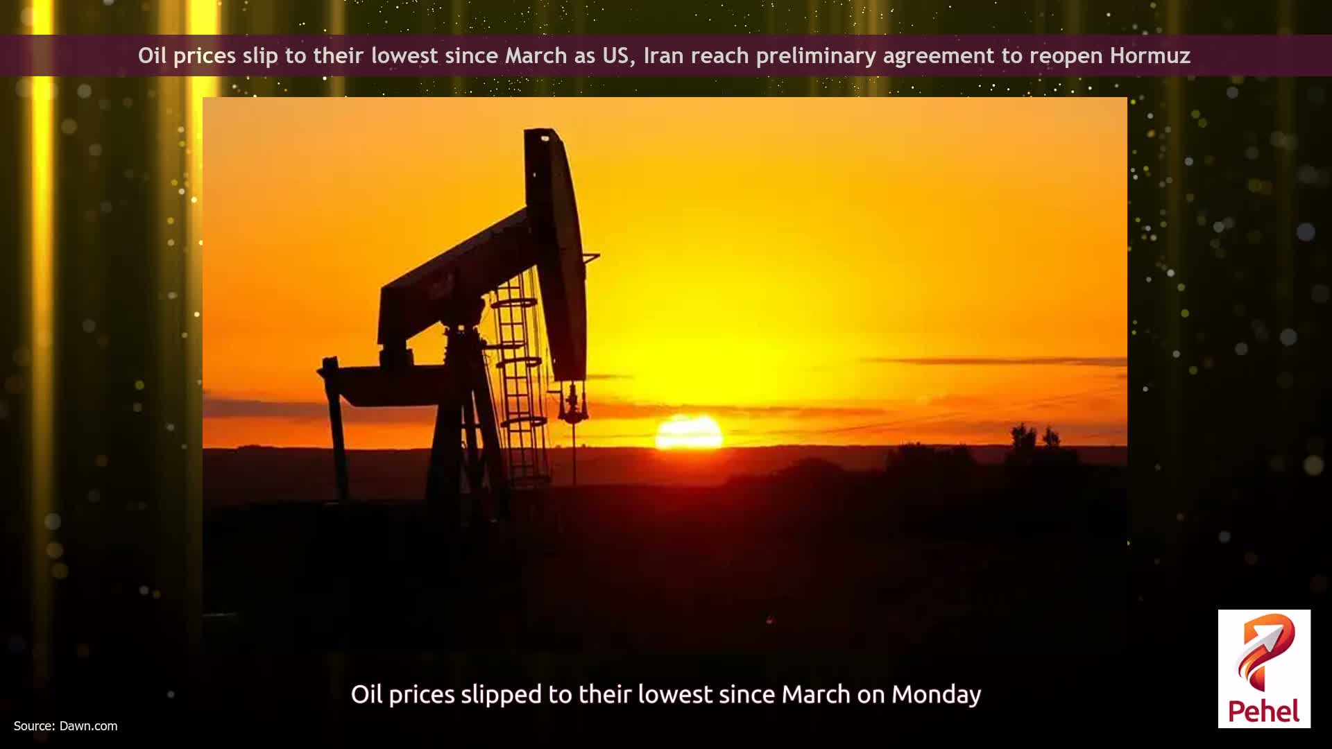 Oil prices slip to their lowest since March as US, Iran reach preliminary agreement to reopen Hormuz