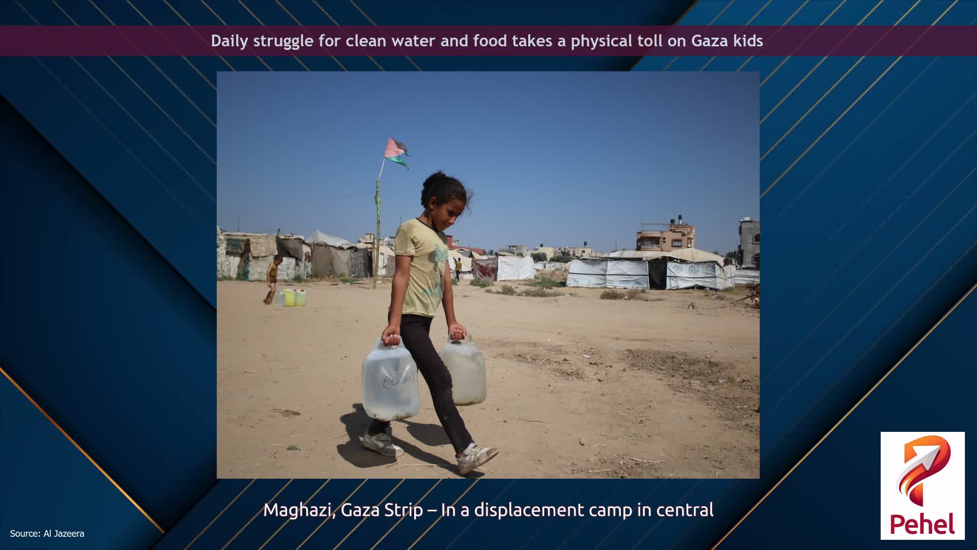 Daily struggle for clean water and food takes a physical toll on Gaza kids
