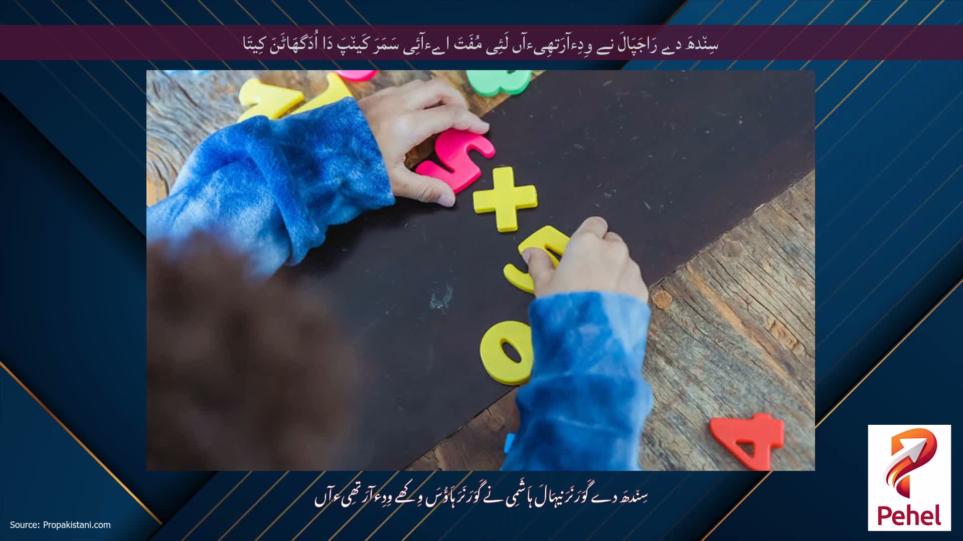 سِن٘دھَ دے رَاجَپَالَ نے وِدِءآرَتھِیءآں لَئِی مُفَتَ اےءآئِی سَمَرَ کَین٘پَ دَا اُدَگھَاٹَنَ کِیتَا
