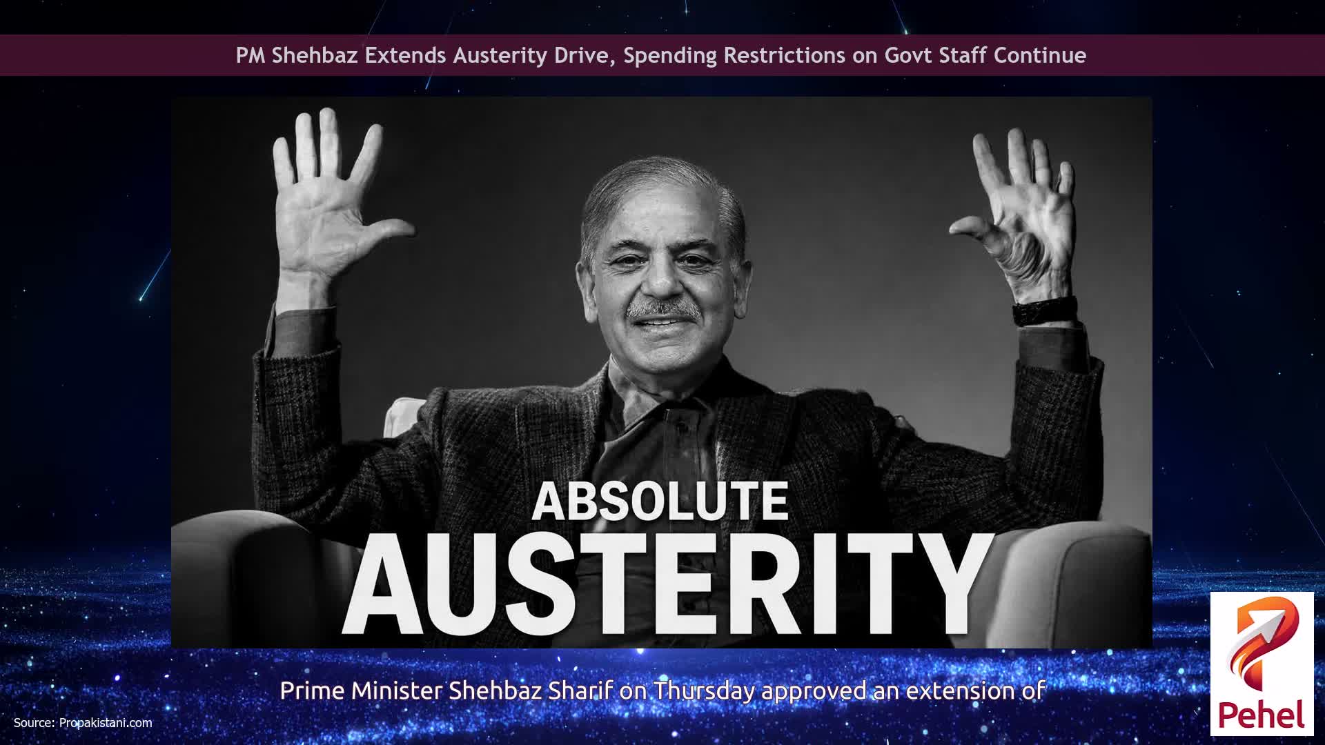 PM Shehbaz Extends Austerity Drive, Spending Restrictions on Govt Staff Continue