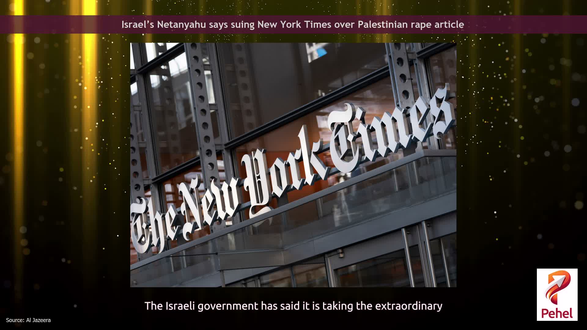 Israel’s Netanyahu says suing New York Times over Palestinian rape article