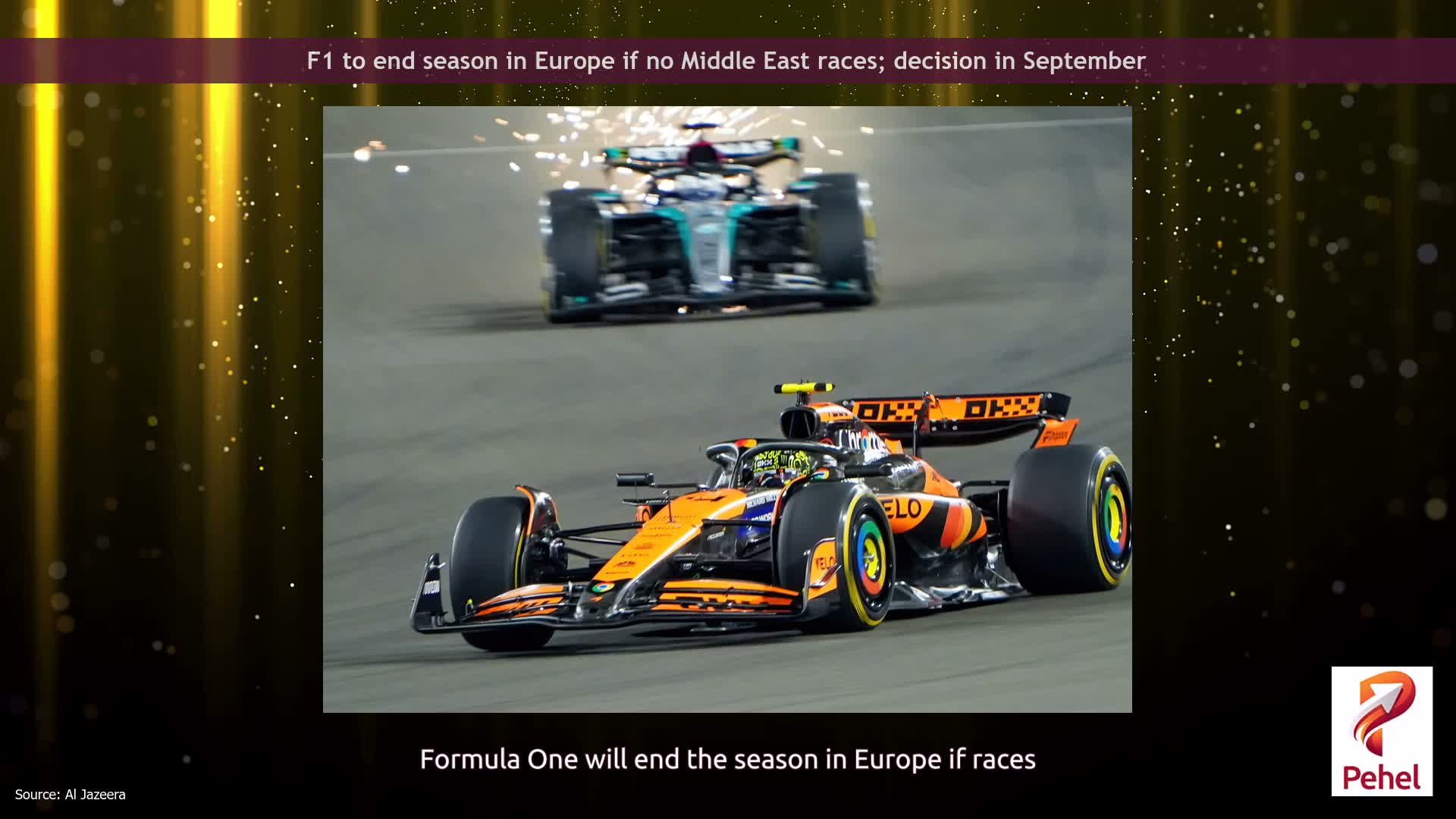 F1 to end season in Europe if no Middle East races; decision in September