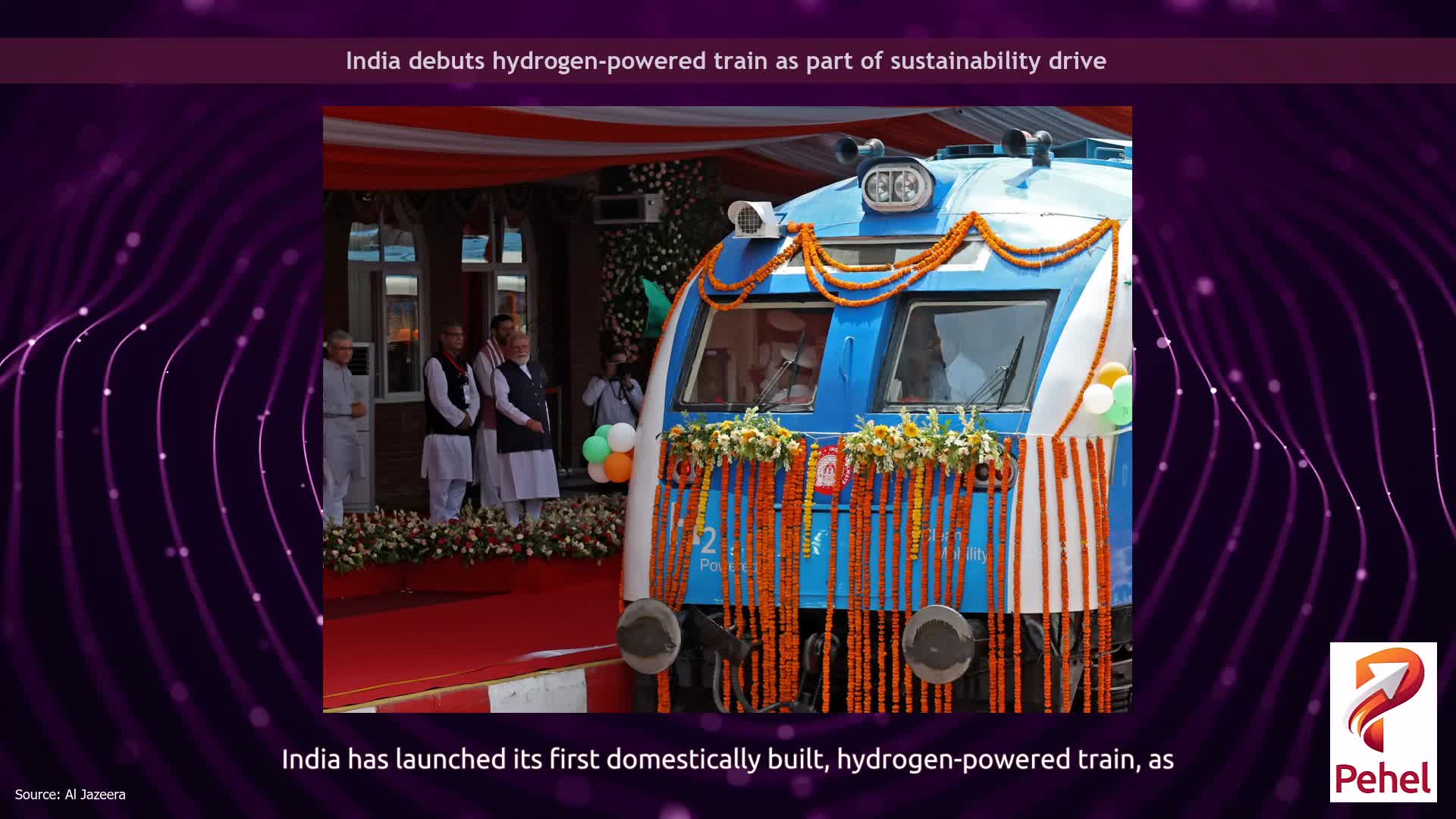 India debuts hydrogen-powered train as part of sustainability drive