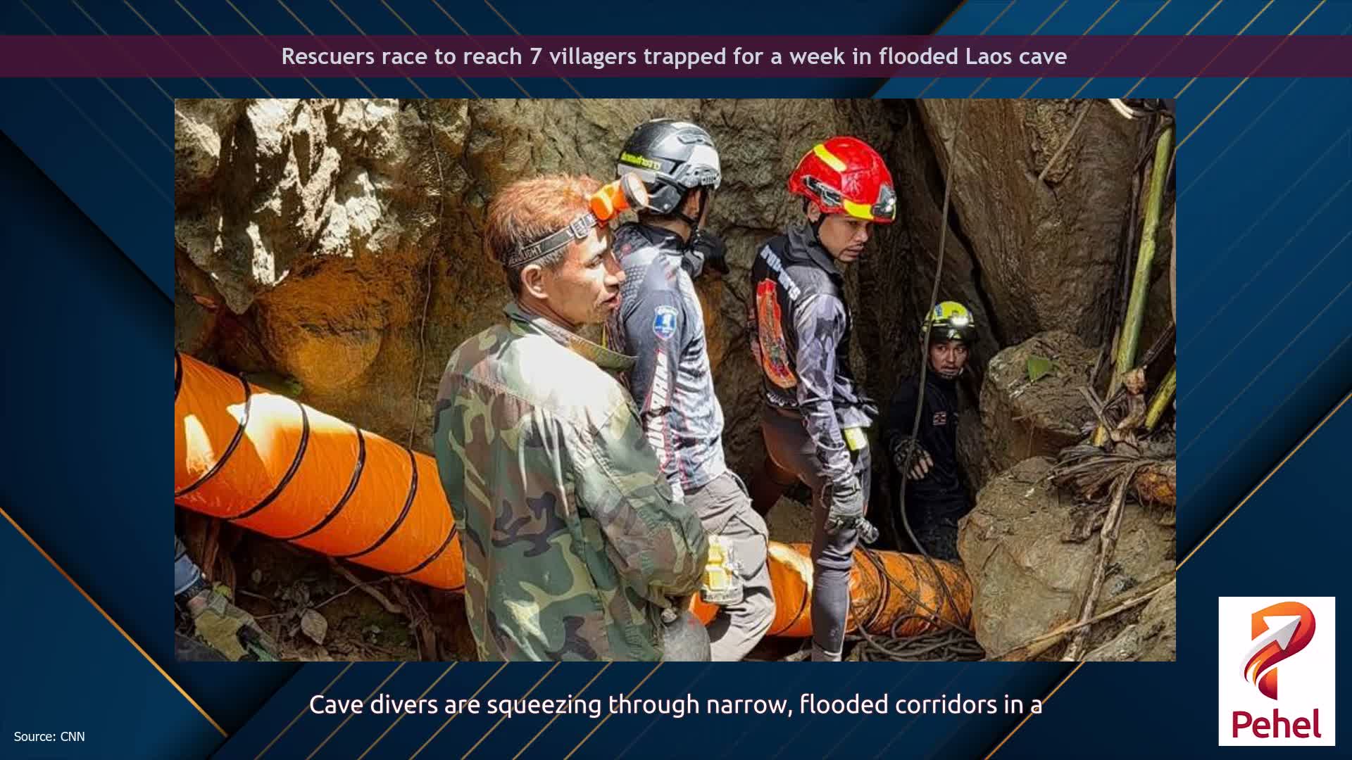 Rescuers race to reach 7 villagers trapped for a week in flooded Laos cave