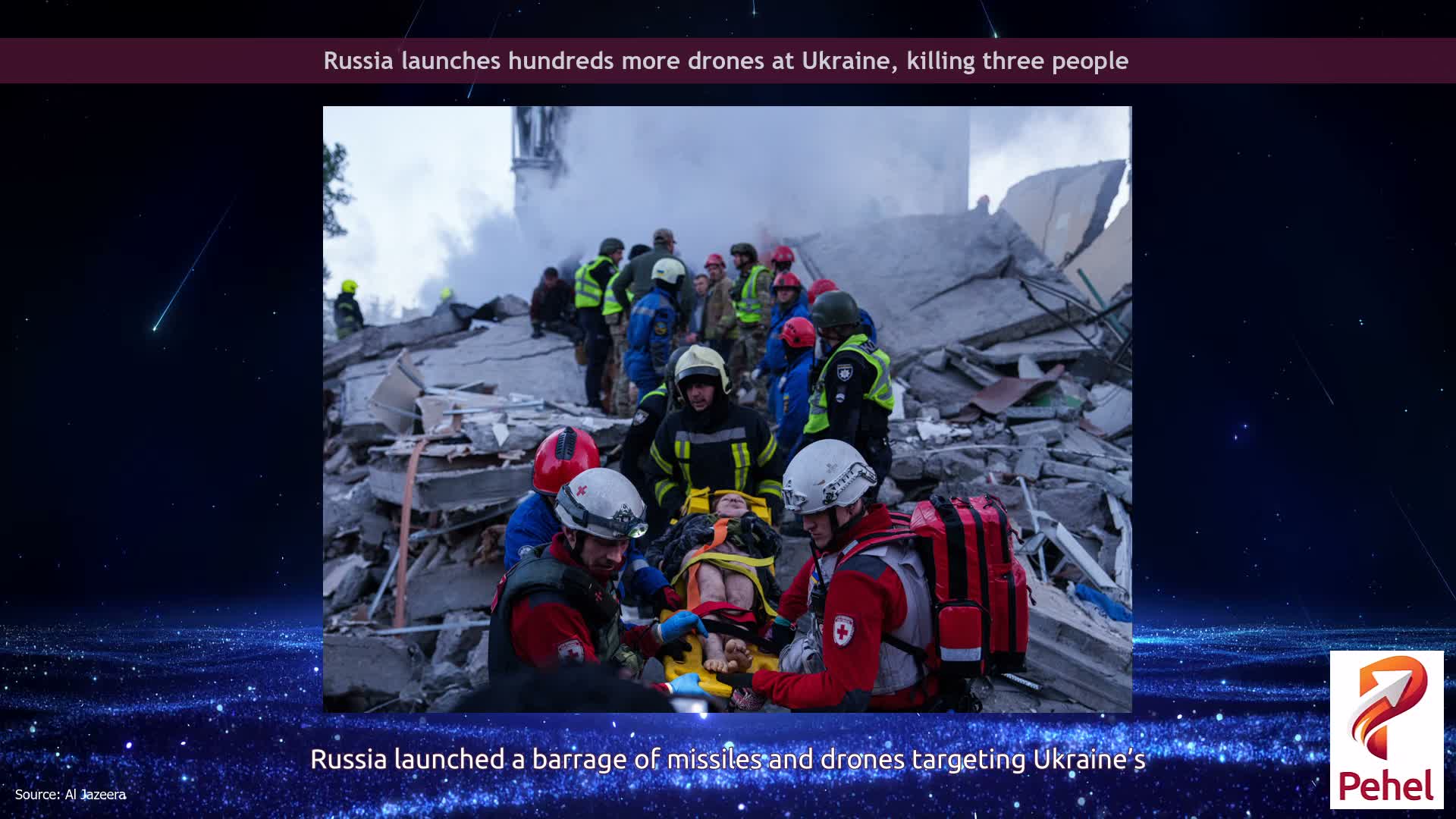 Russia launches hundreds more drones at Ukraine, killing three people