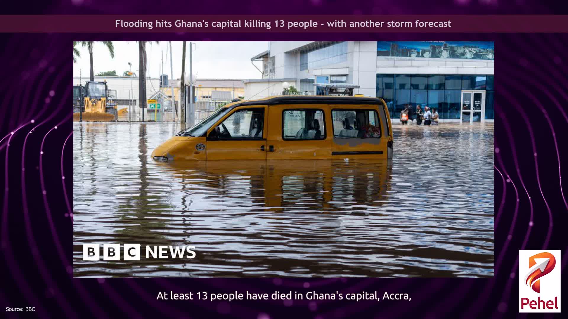 Flooding hits Ghana's capital killing 13 people - with another storm forecast