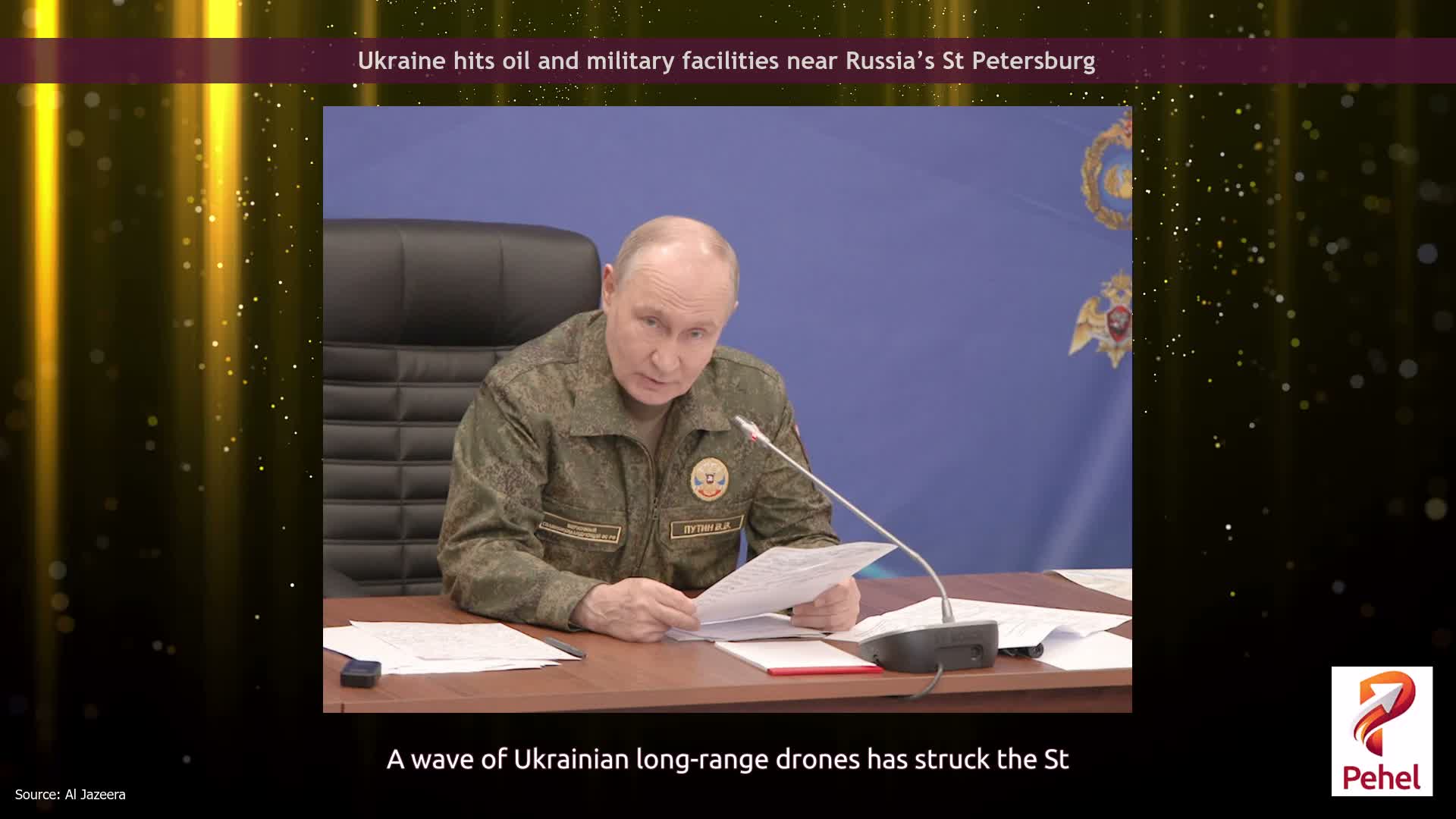 Ukraine hits oil and military facilities near Russia’s St Petersburg