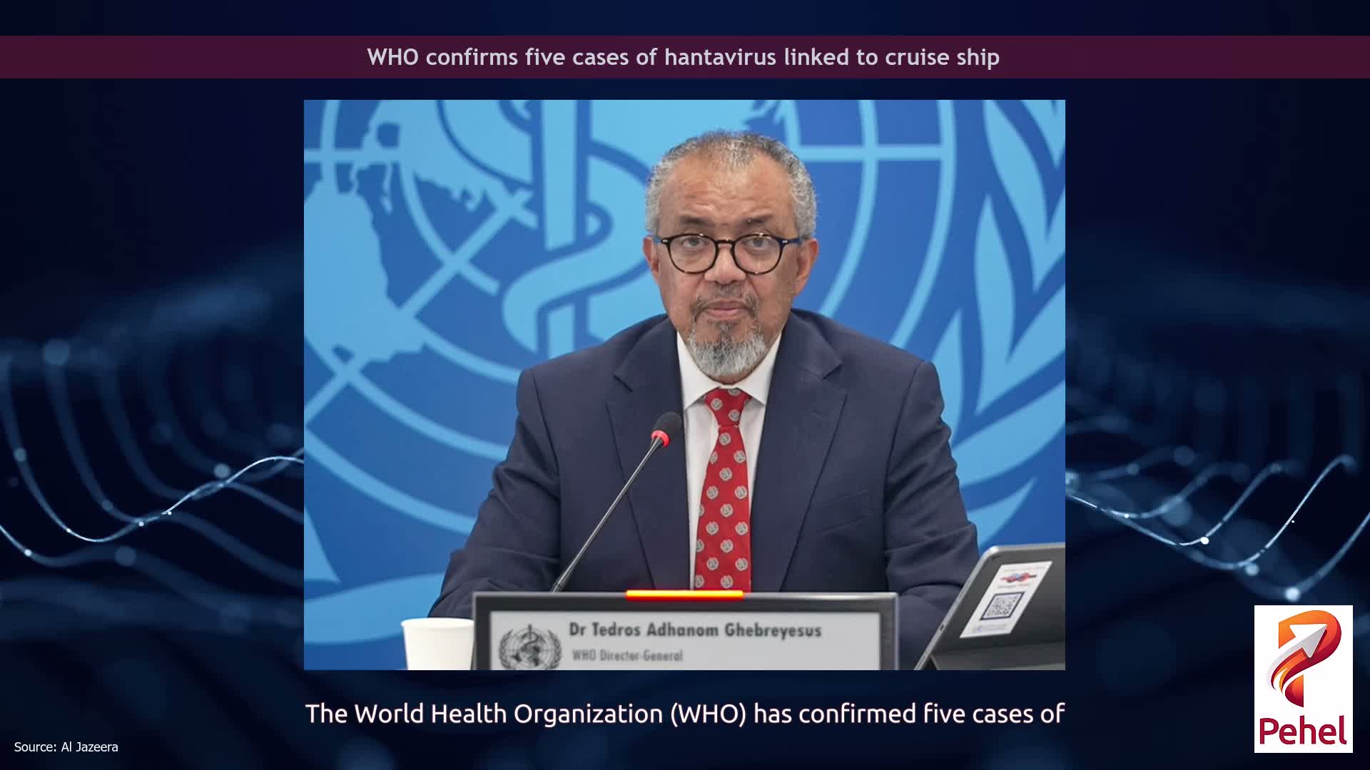 WHO confirms five cases of hantavirus linked to cruise ship
