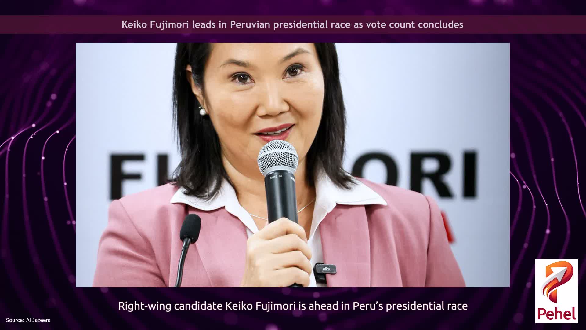 Keiko Fujimori leads in Peruvian presidential race as vote count concludes