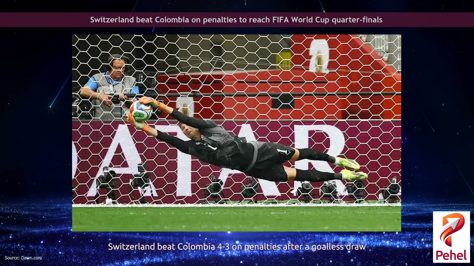 Switzerland beat Colombia on penalties to reach FIFA World Cup quarter-finals