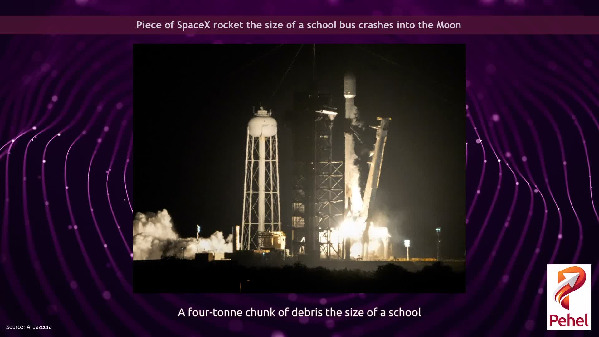 Piece of SpaceX rocket the size of a school bus crashes into the Moon
