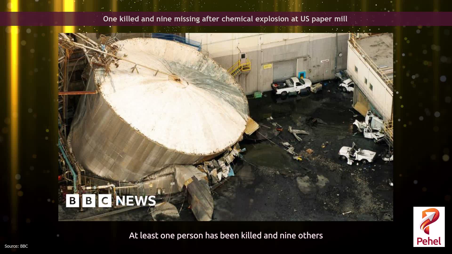 One killed and nine missing after chemical explosion at US paper mill