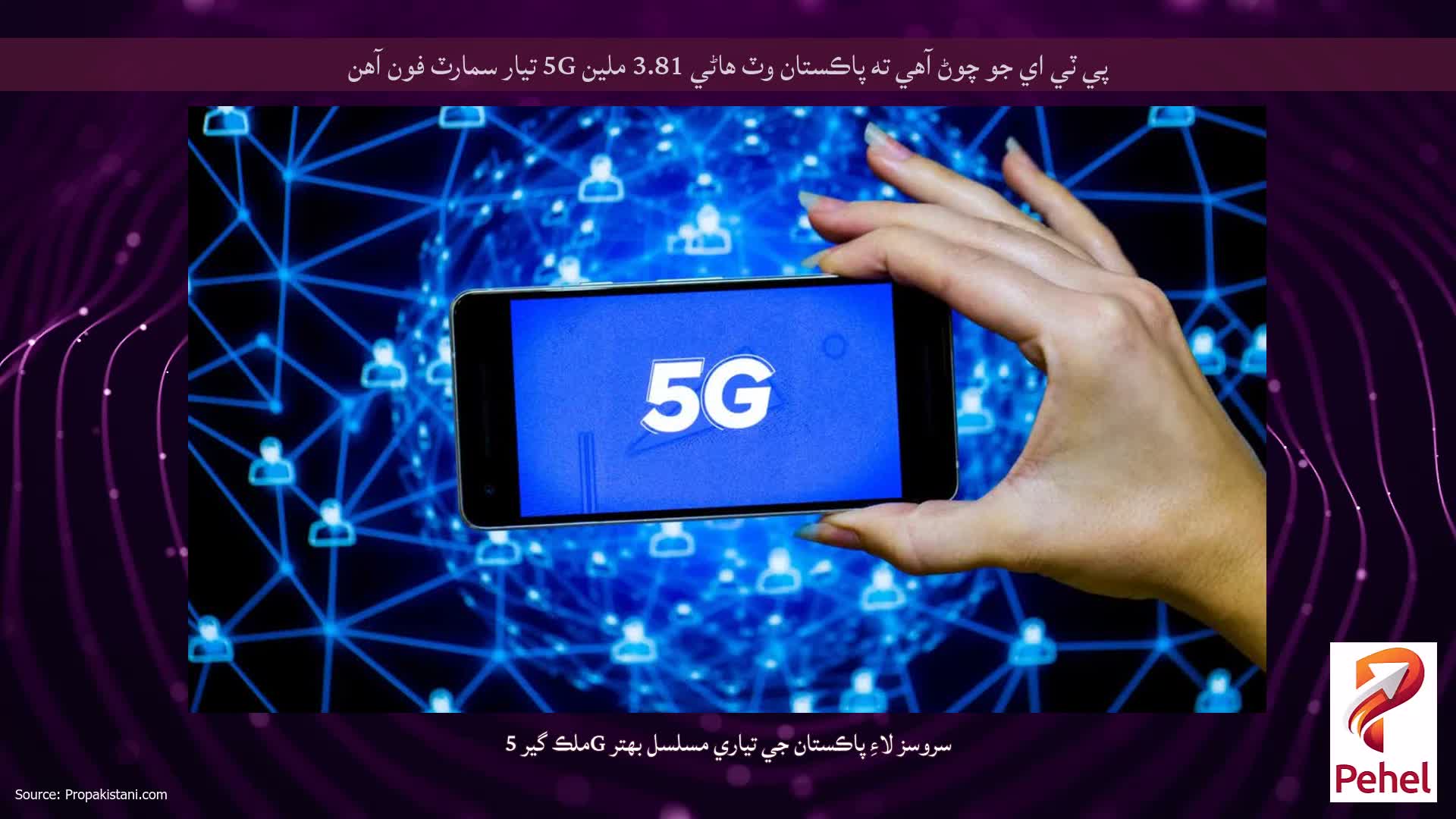 پي ٽي اي جو چوڻ آهي ته پاڪستان وٽ هاڻي 3.81 ملين 5G تيار سمارٽ فون آهن