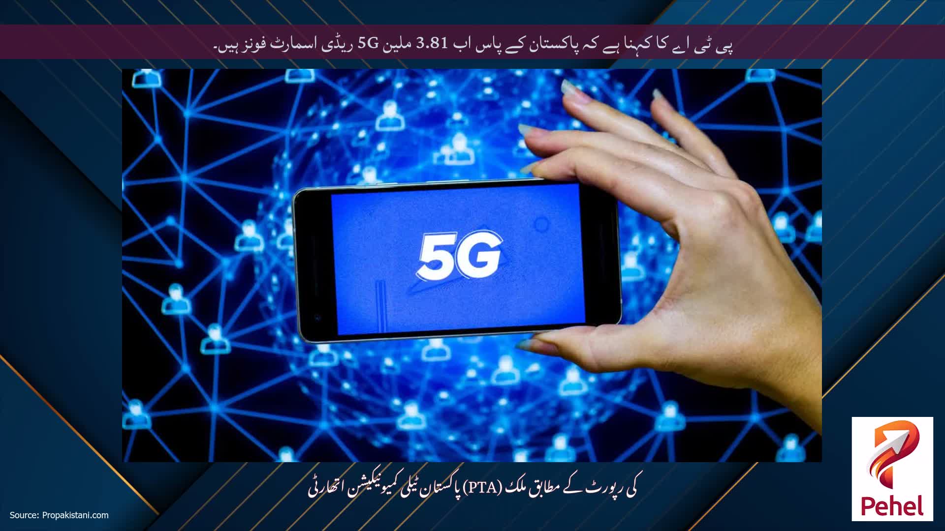 پی ٹی اے کا کہنا ہے کہ پاکستان کے پاس اب 3.81 ملین 5G ریڈی اسمارٹ فونز ہیں۔